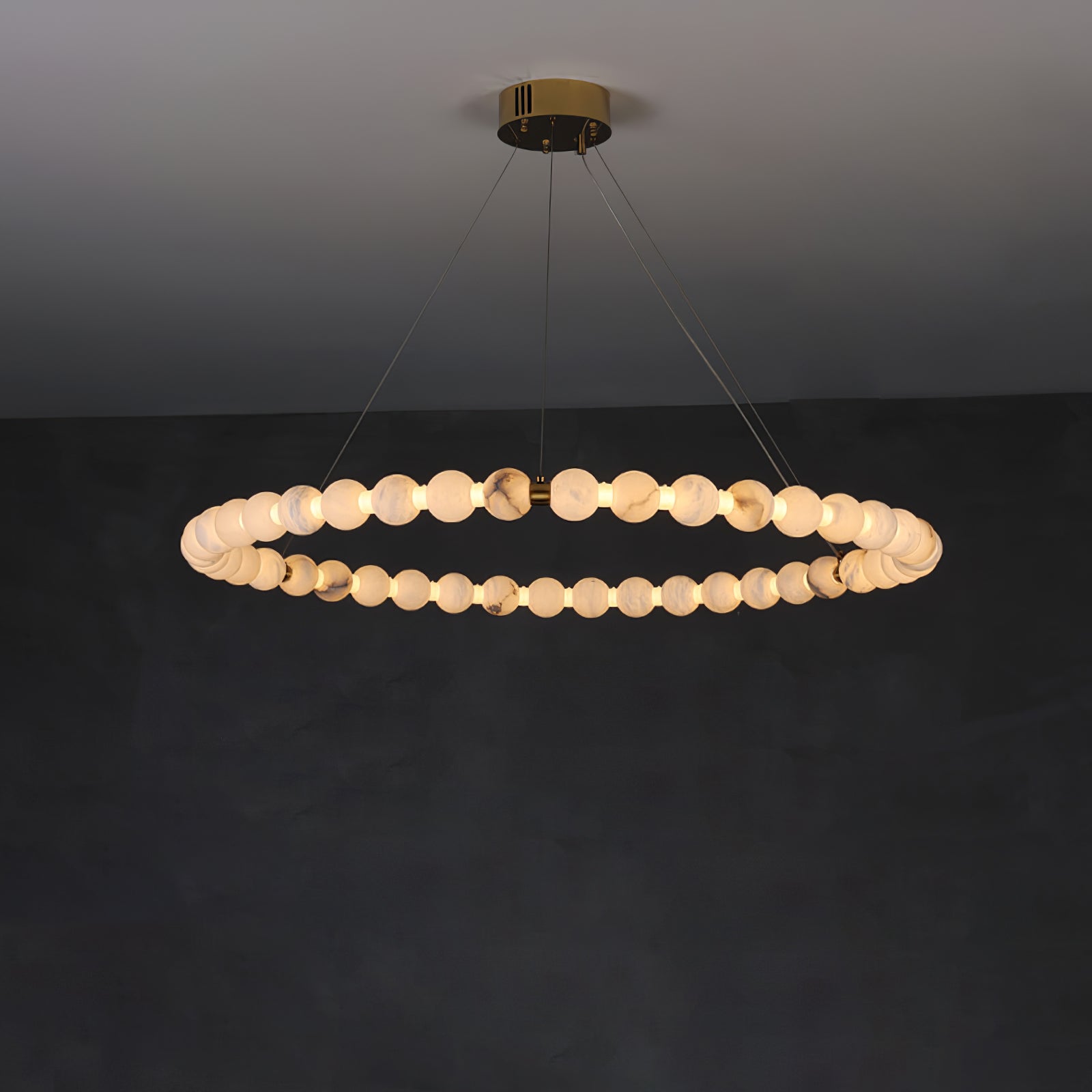 Orion Modern Alabaster Pendant Light Chandelier-Neutral Decor
