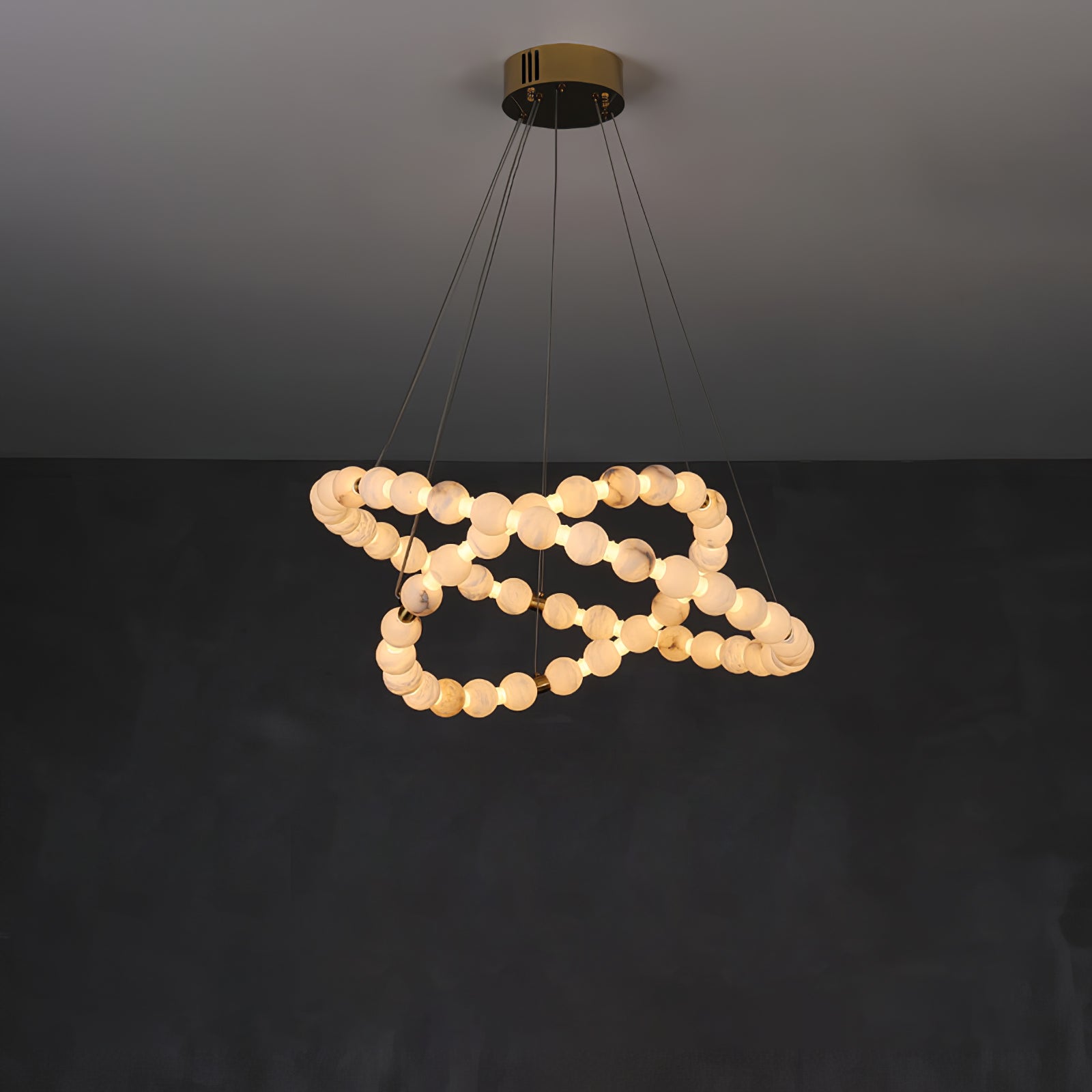Orion Modern Alabaster Pendant Light Chandelier-Neutral Decor
