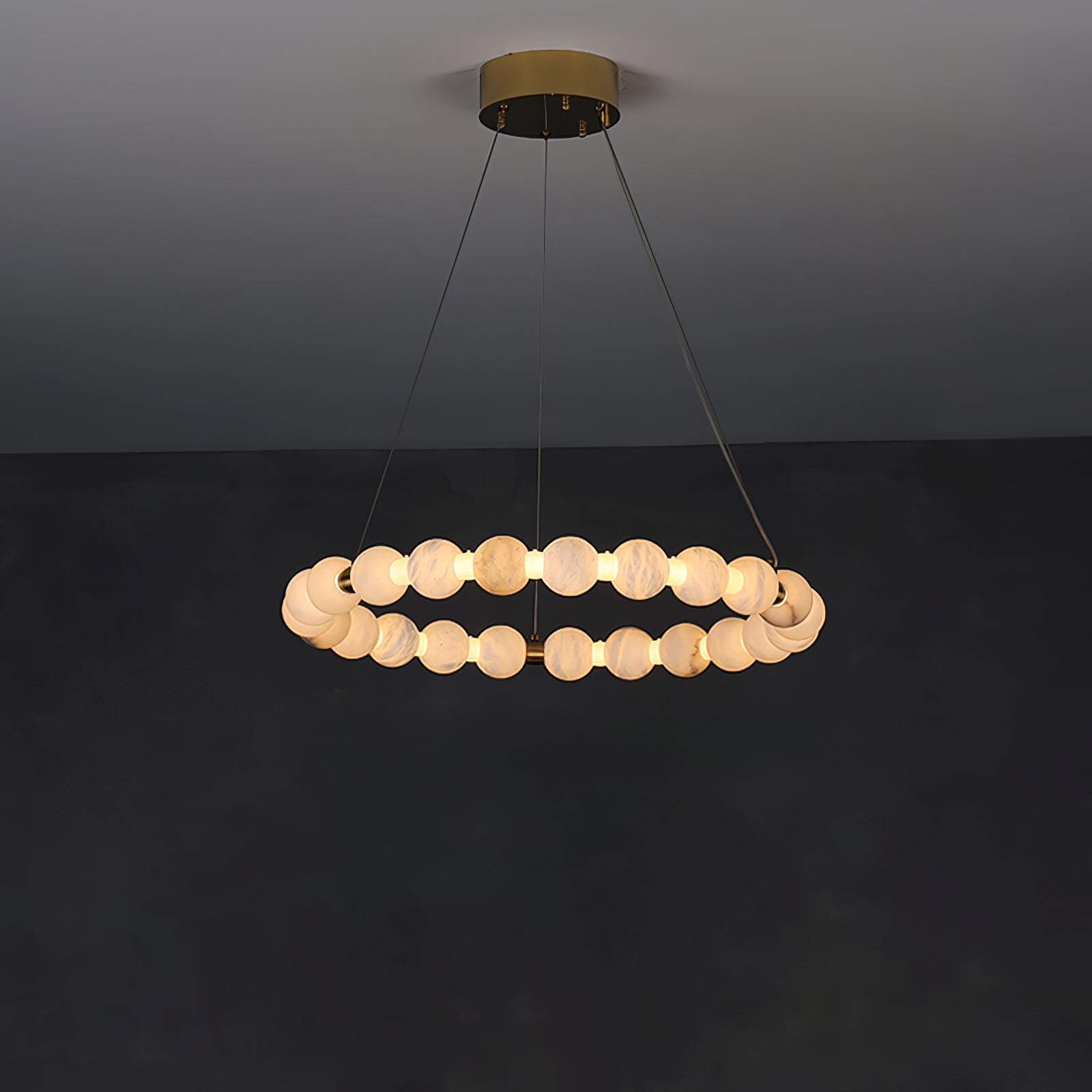 Orion Modern Alabaster Pendant Light Chandelier-Neutral Decor