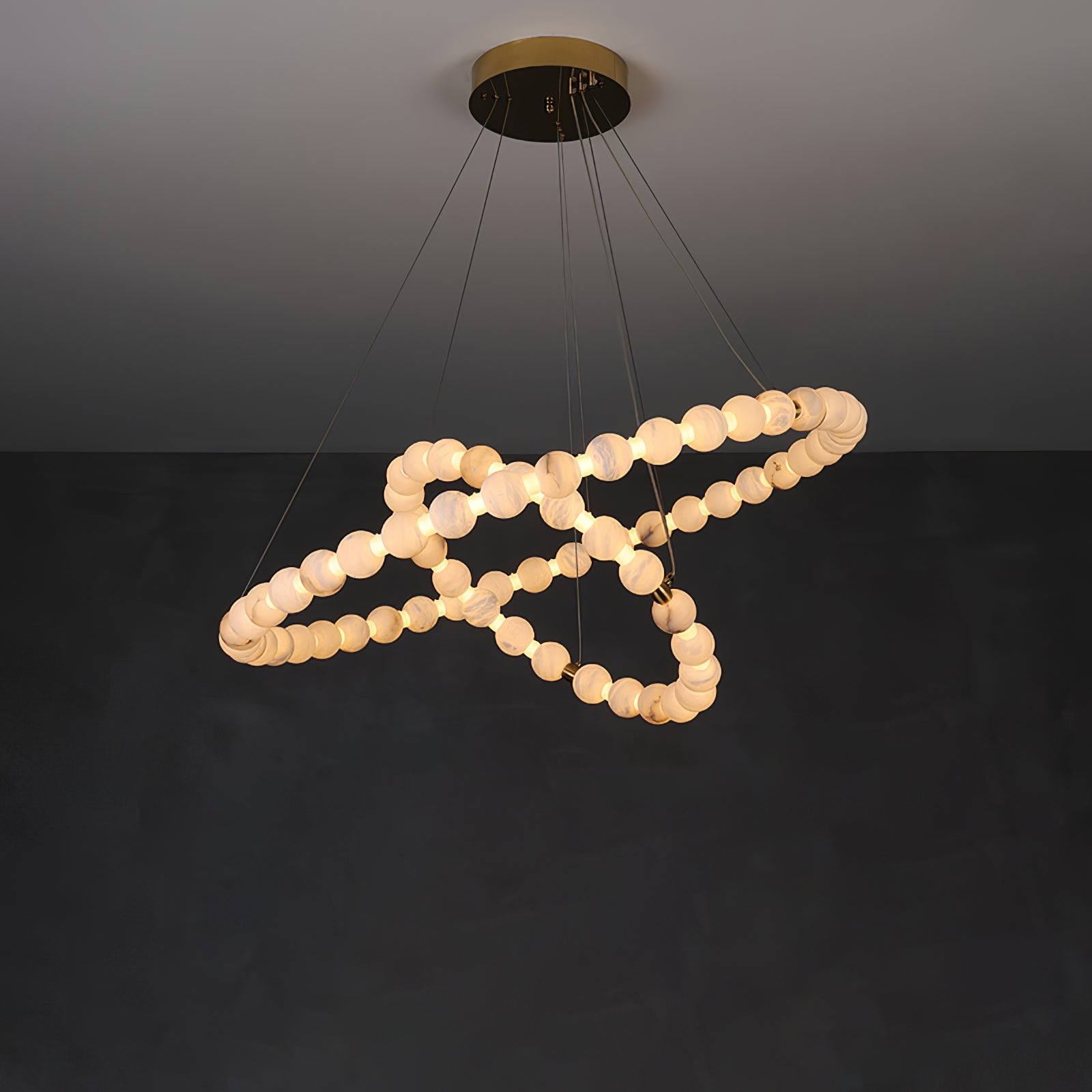 Orion Modern Alabaster Pendant Light Chandelier-Neutral Decor