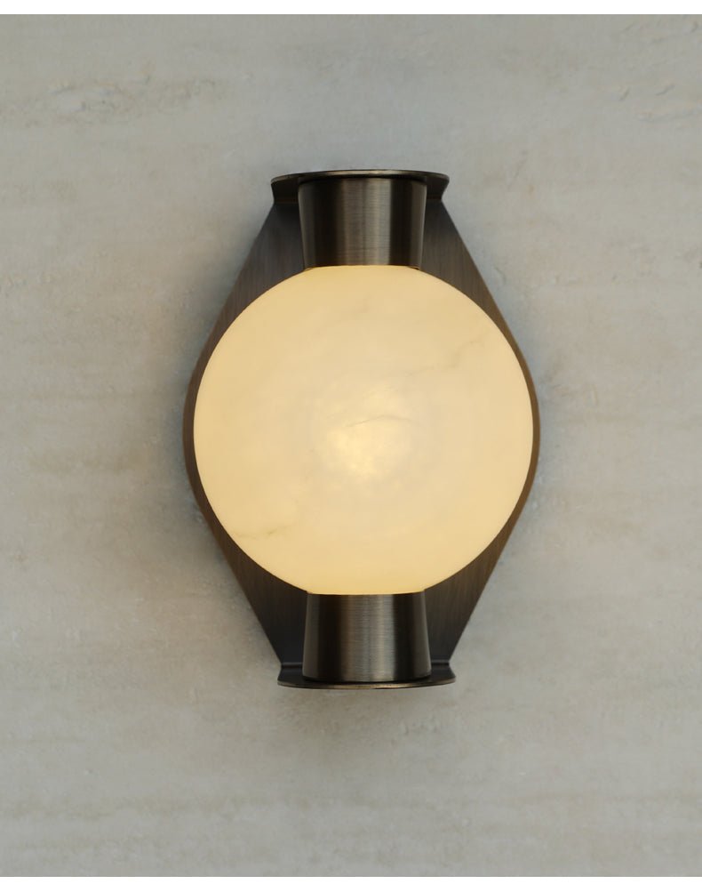 Alabaster Orb Alabaster Sconce-Neutral Decor