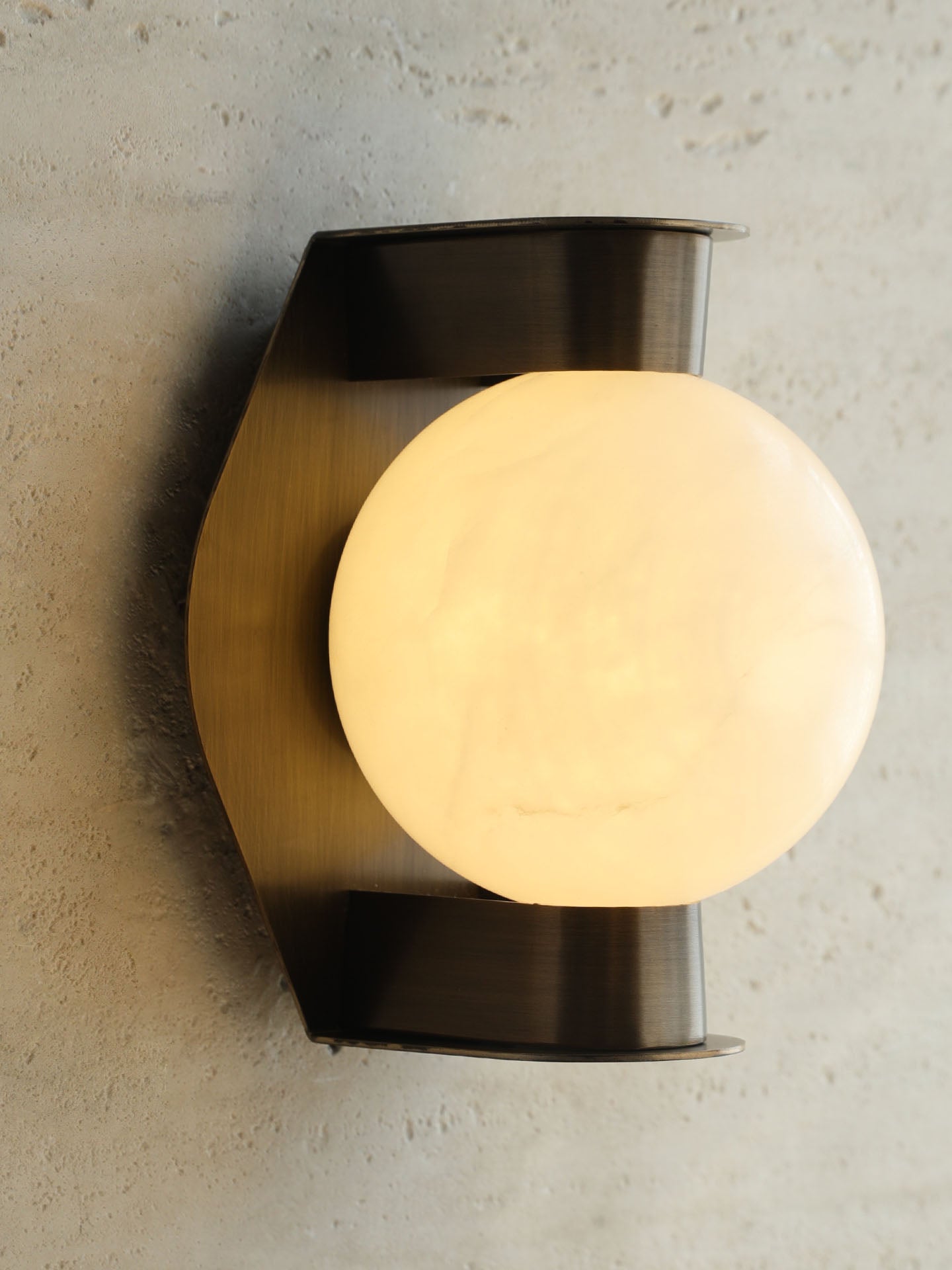 Alabaster Orb Alabaster Sconce-Neutral Decor