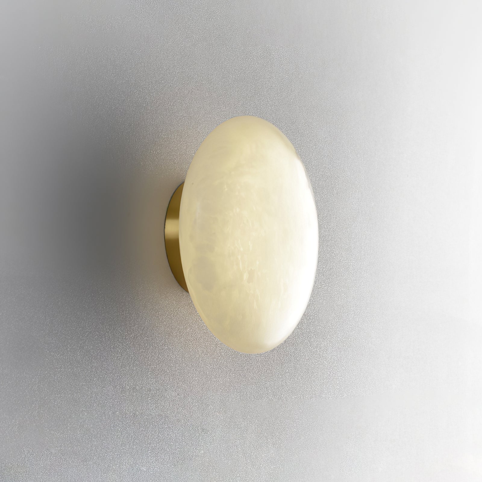 Vanorara Minimalist Alabaster Flush Mount Light-Neutral Decor