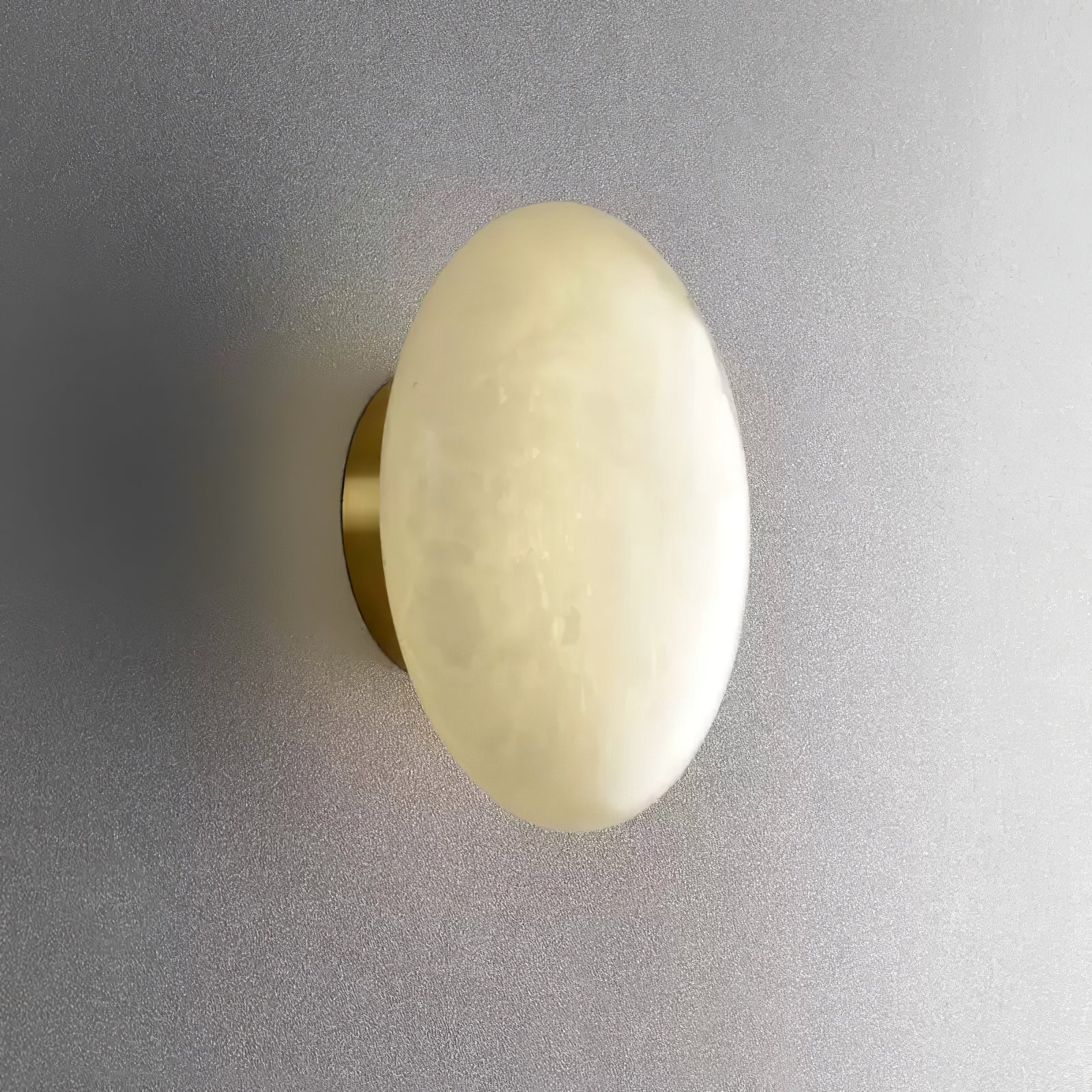 Vanorara Minimalist Alabaster Flush Mount Light-Neutral Decor