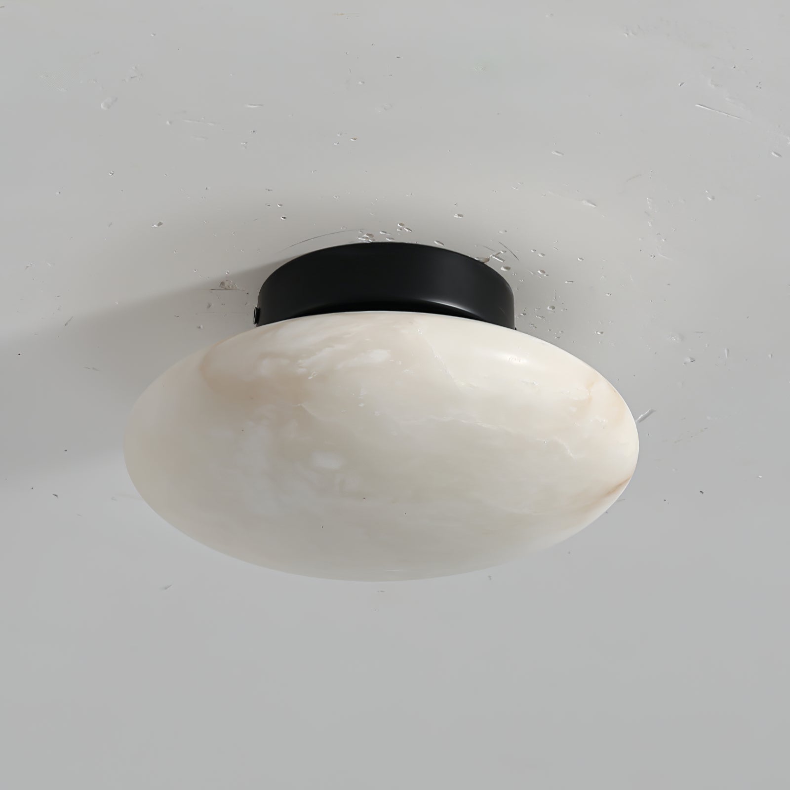 Vanorara Minimalist Alabaster Flush Mount Light-Neutral Decor
