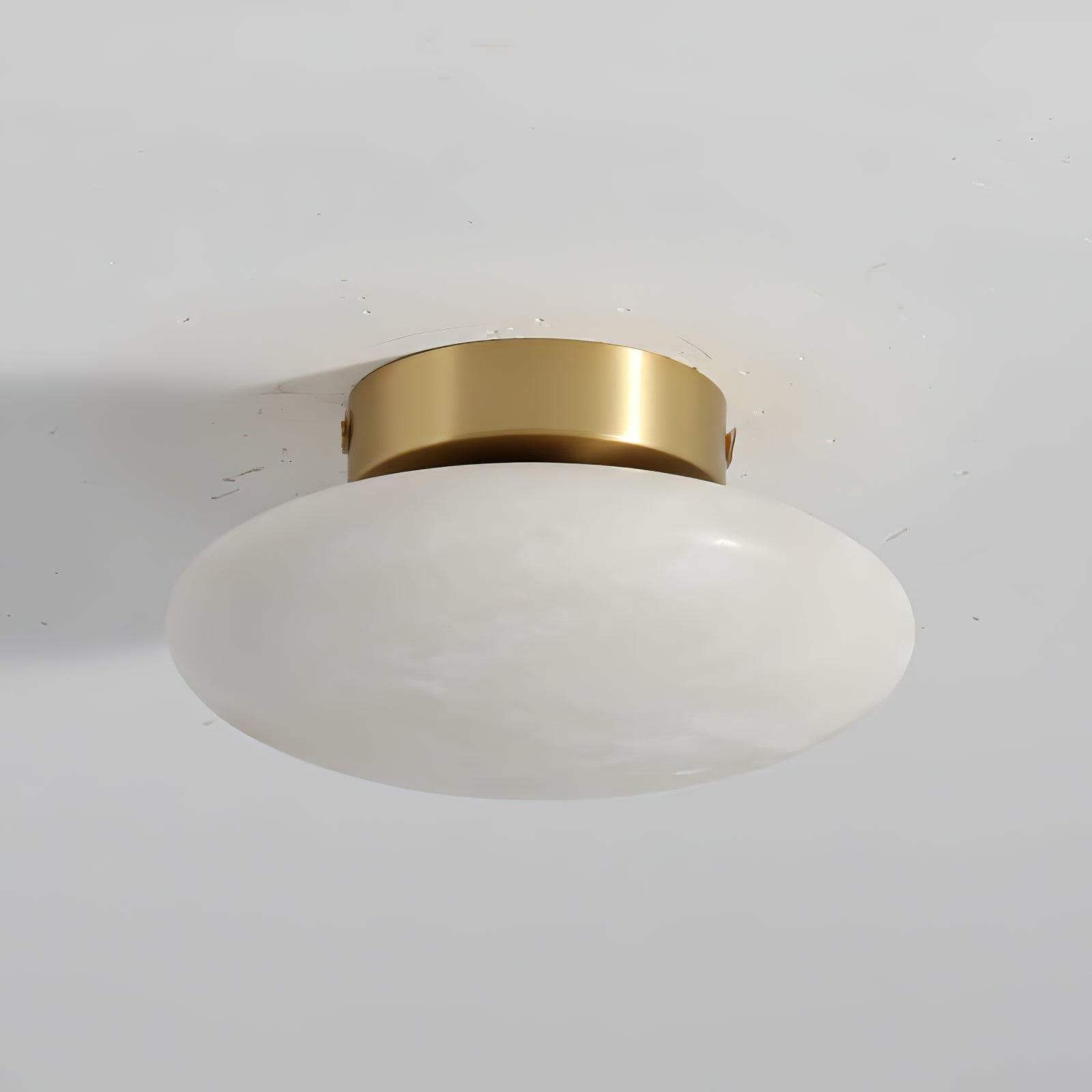 Vanorara Minimalist Alabaster Flush Mount Light-Neutral Decor