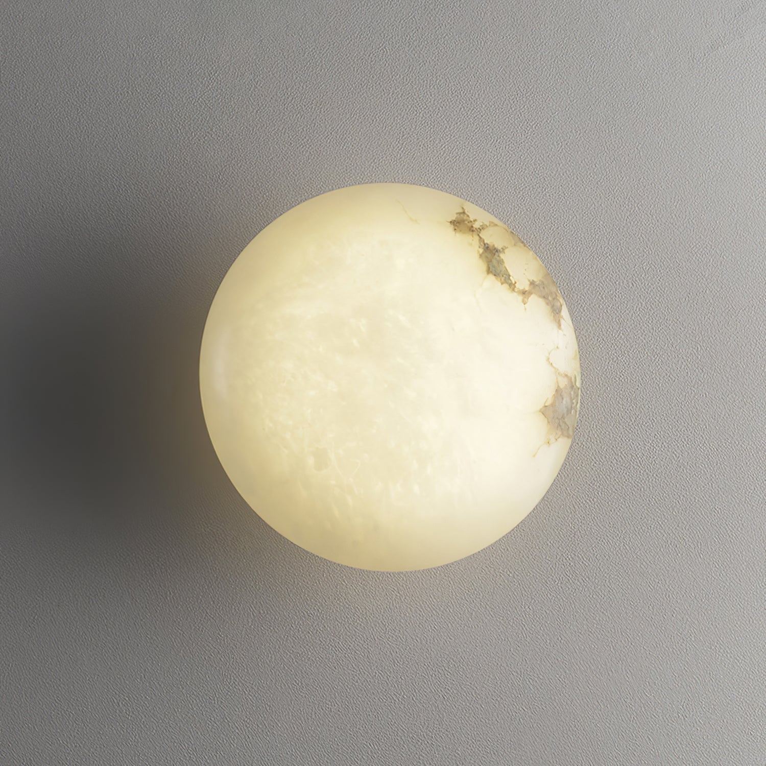 Vanorara Minimalist Alabaster Flush Mount Light-Neutral Decor