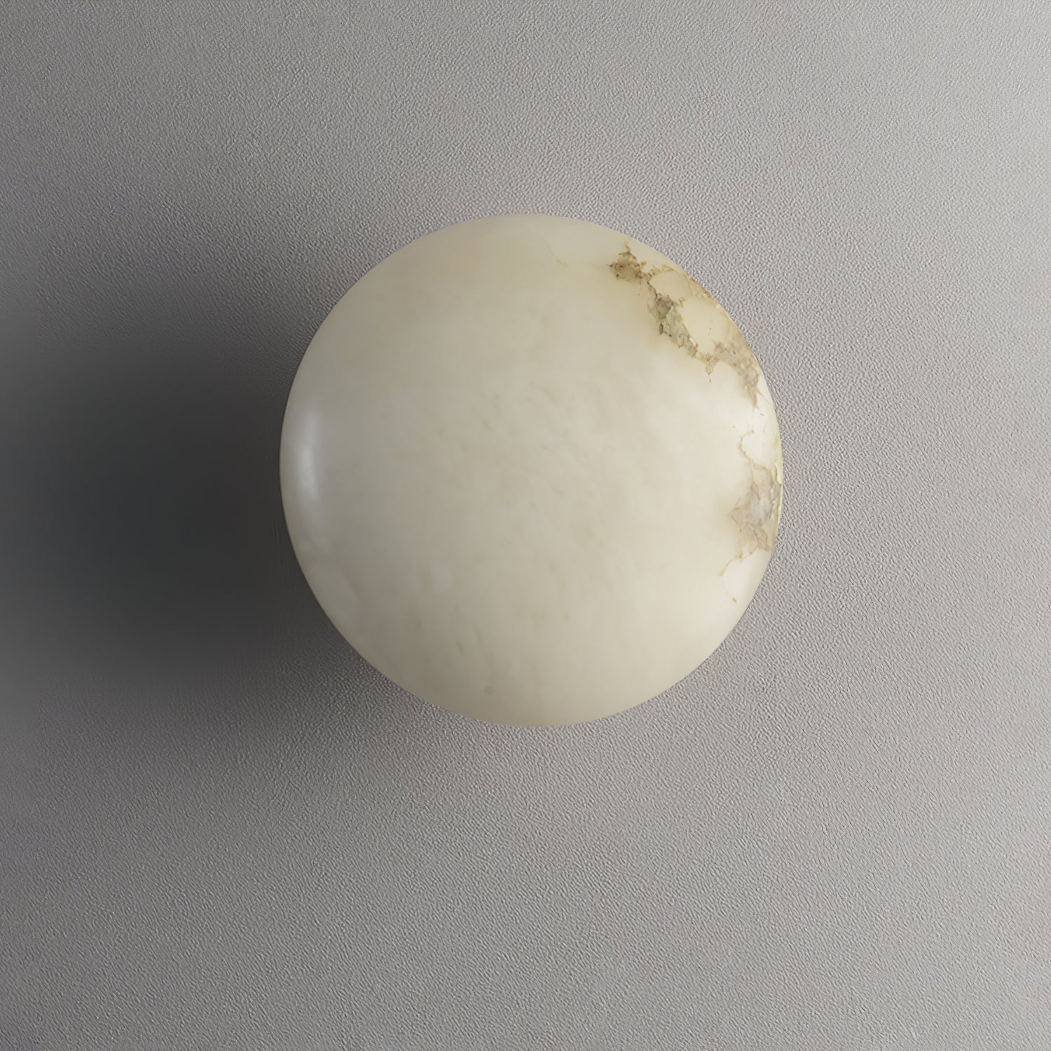 Vanorara Minimalist Alabaster Flush Mount Light-Neutral Decor