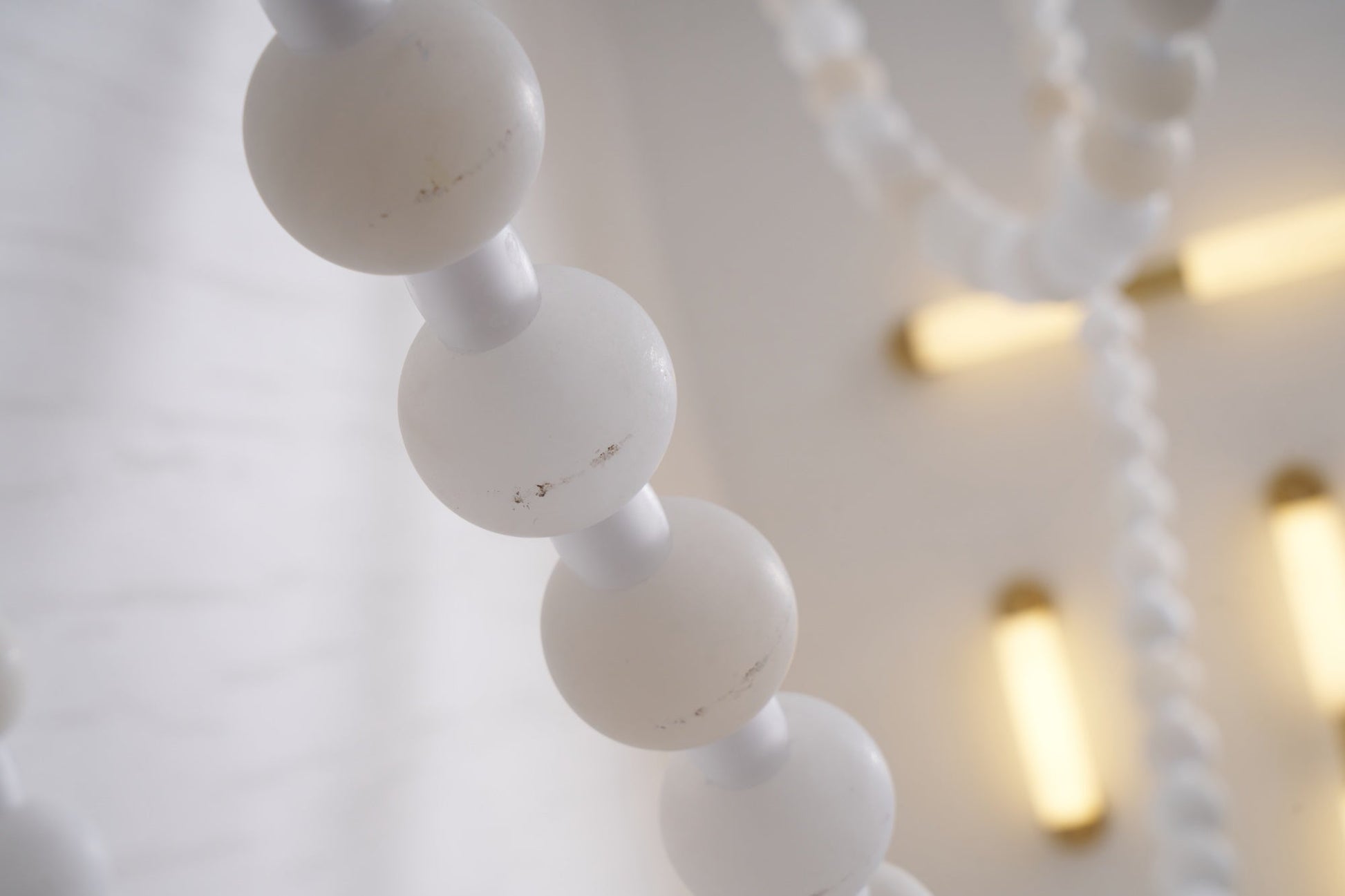 Grempt Alabaster Pearl Necklace Chandelier-Neutral Decor