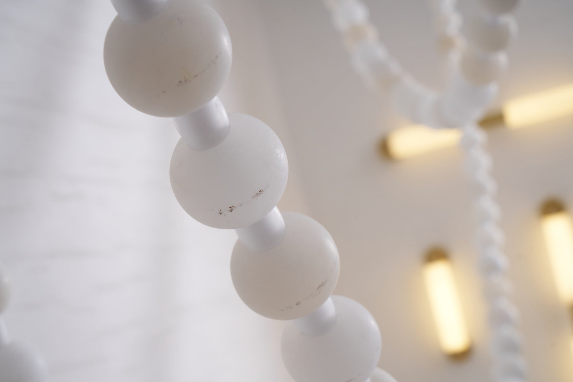 Grempt Alabaster Pearl Necklace Chandelier-Neutral Decor