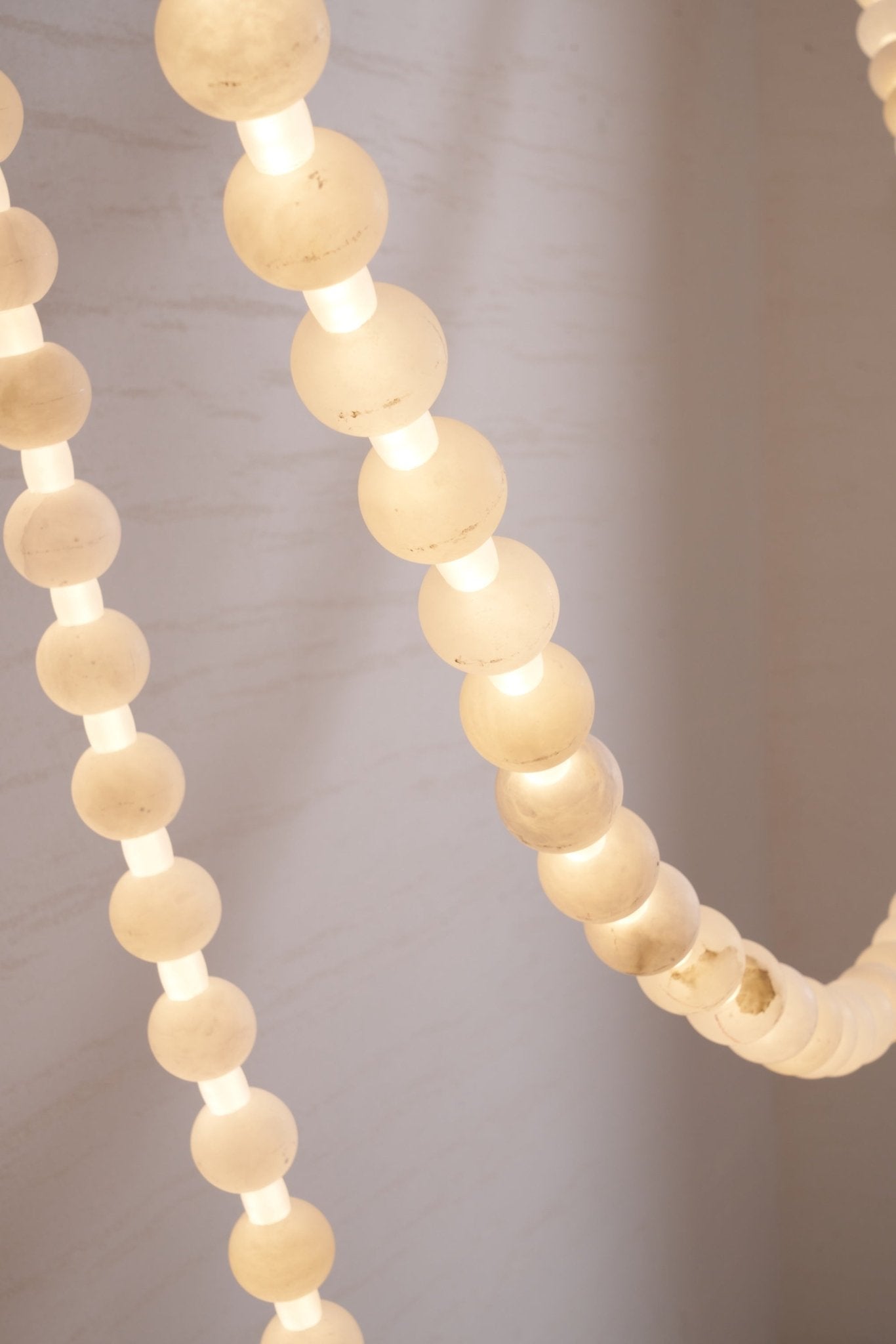 Grempt Alabaster Pearl Necklace Chandelier-Neutral Decor