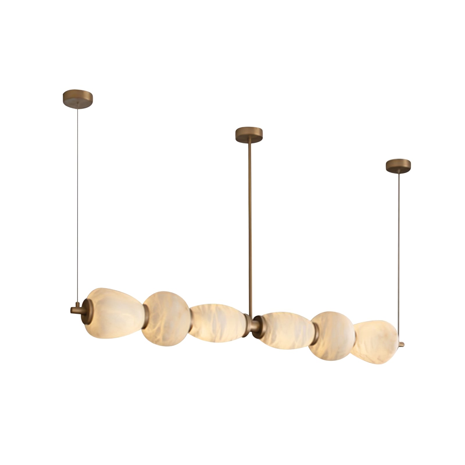 Saroa Alabaster Linear Pendant Light-Neutral Decor