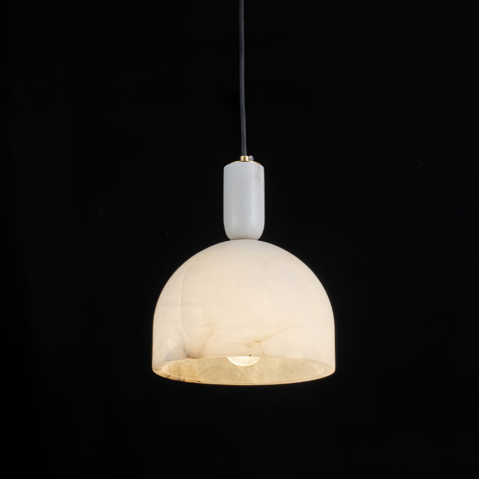 Leda Minimalist Alabaster Pendant Light-Neutral Decor