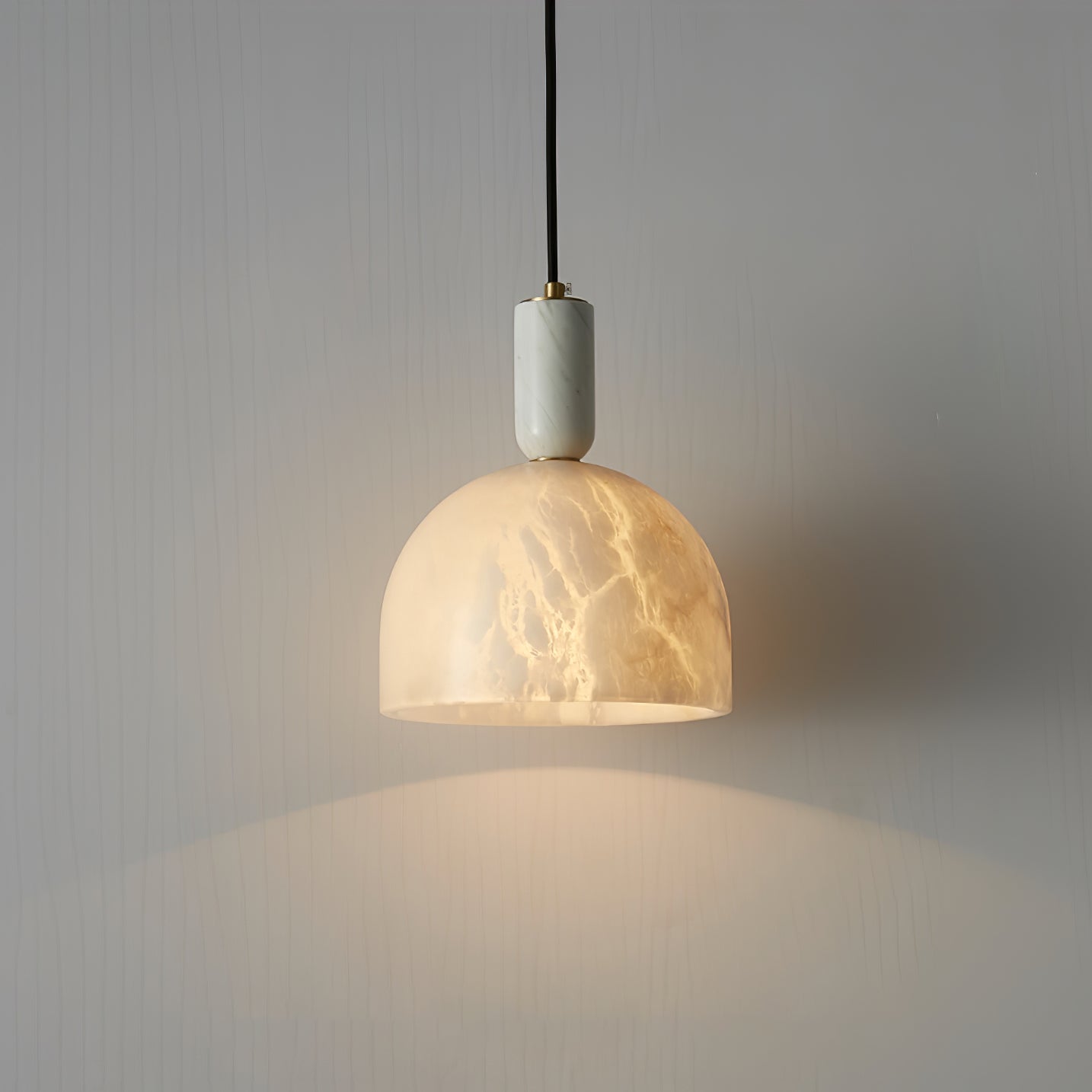 Leda Minimalist Alabaster Pendant Light-Neutral Decor