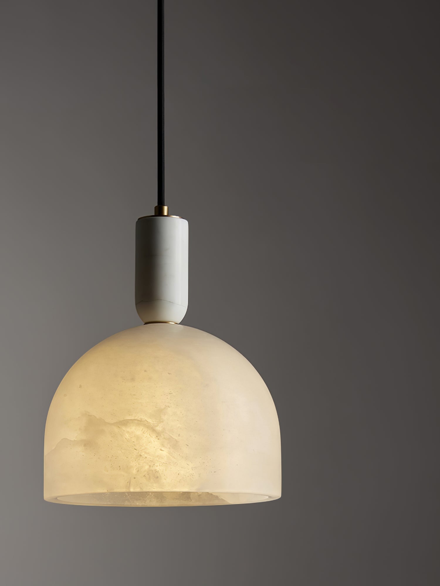 Leda Minimalist Alabaster Pendant Light-Neutral Decor
