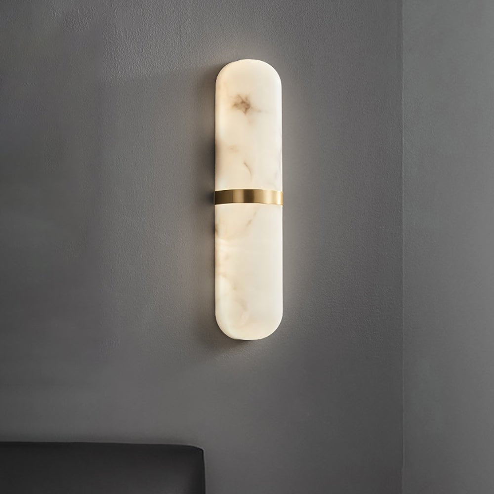 Noxen Luxury Pill Alabaster Wall Lamp-Neutral Decor