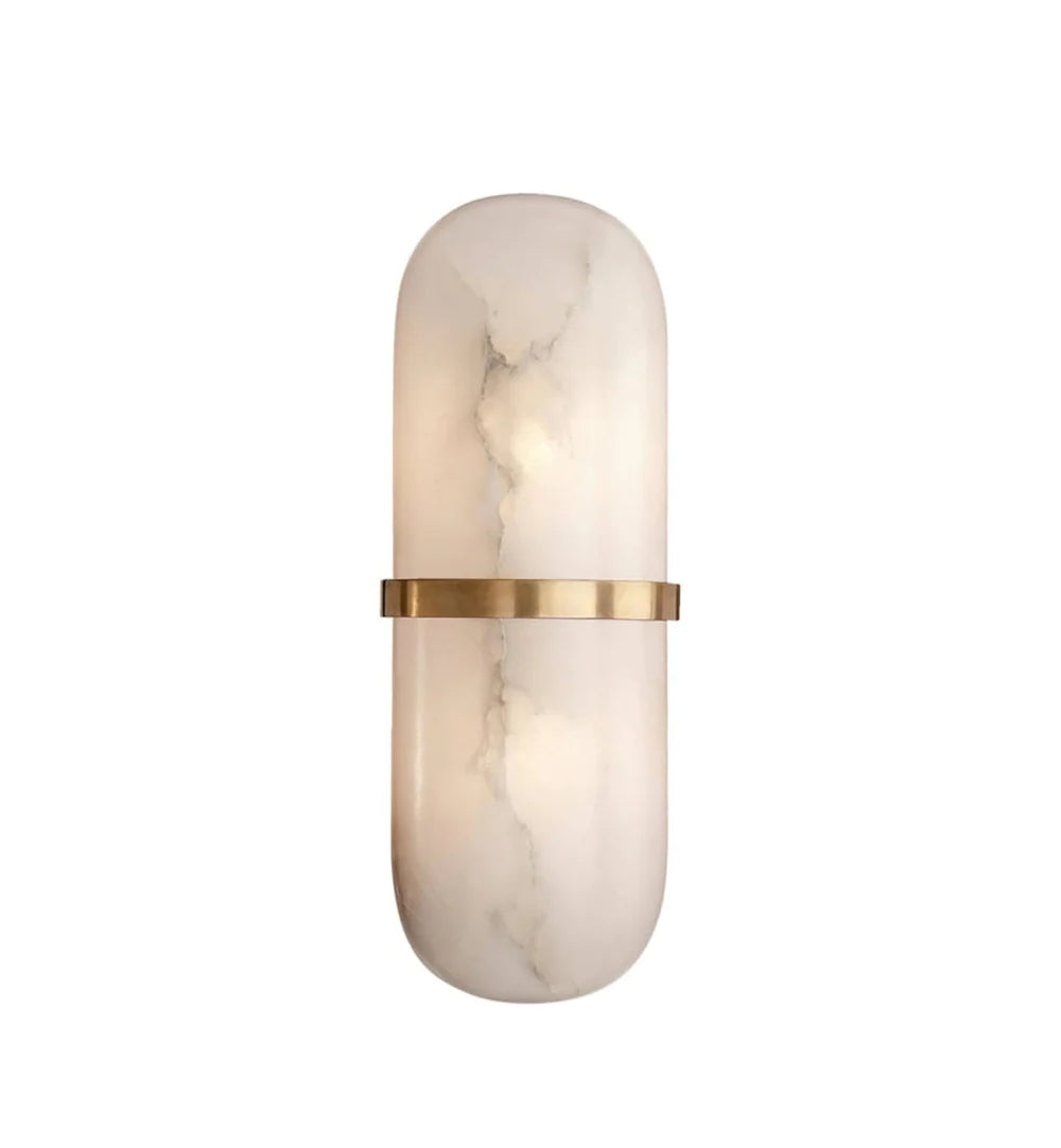 Noxen Luxury Pill Alabaster Wall Lamp-Neutral Decor