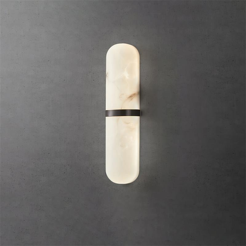 Noxen Luxury Pill Alabaster Wall Lamp-Neutral Decor