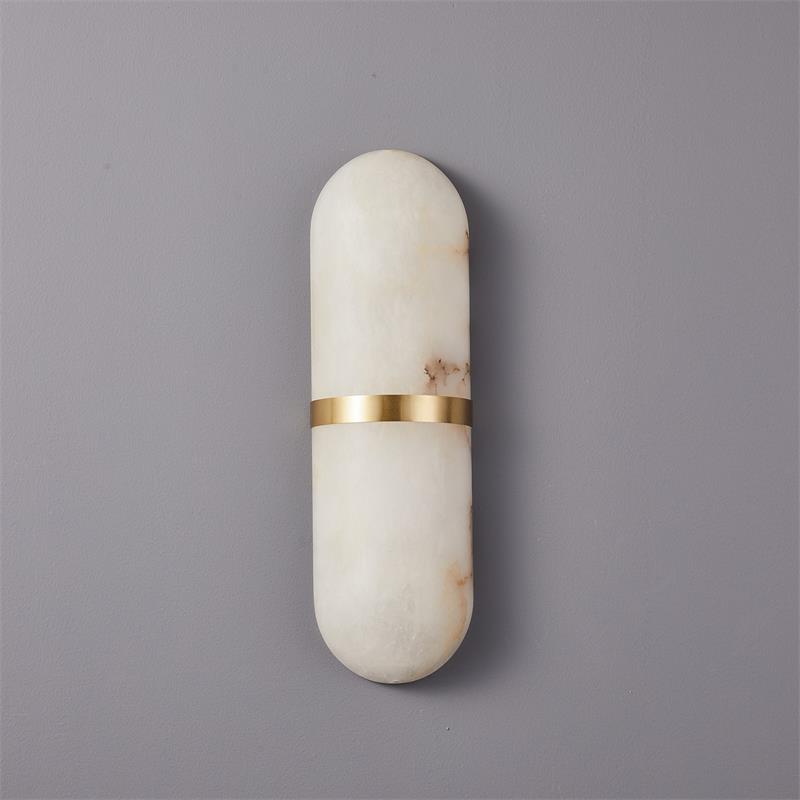 Noxen Luxury Pill Alabaster Wall Lamp-Neutral Decor