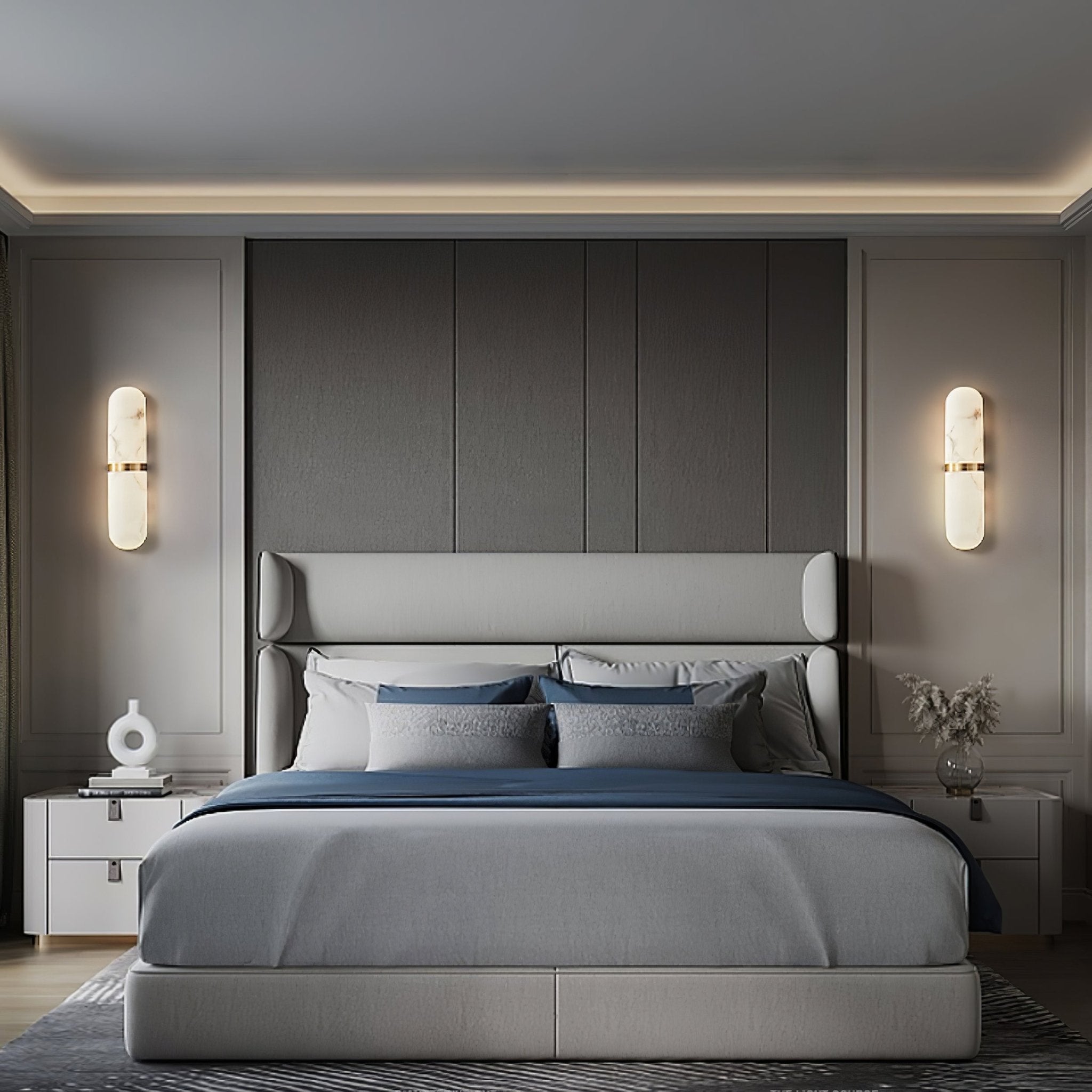 Noxen Luxury Pill Alabaster Wall Lamp-Neutral Decor