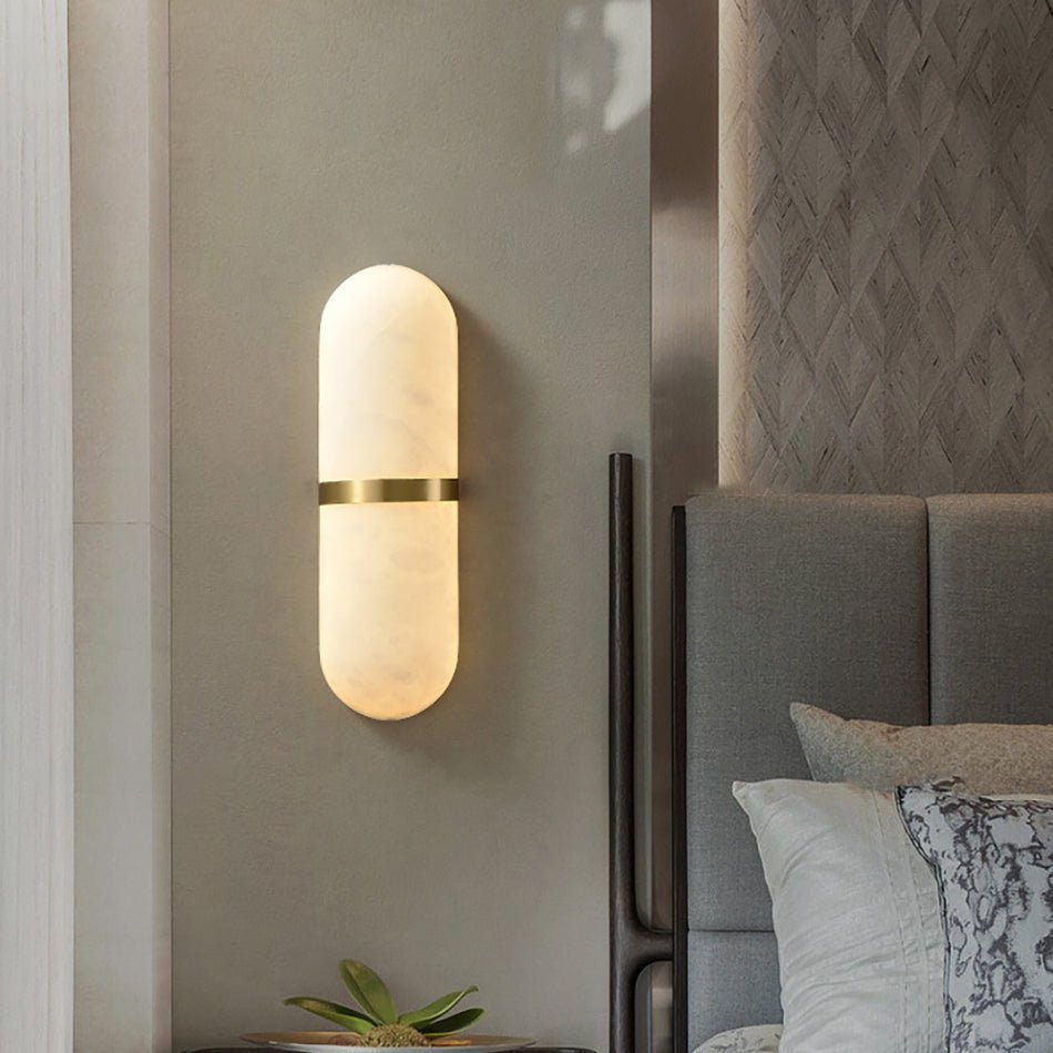 Vitheion Minimalist Alabaster Wall Light-Neutral Decor