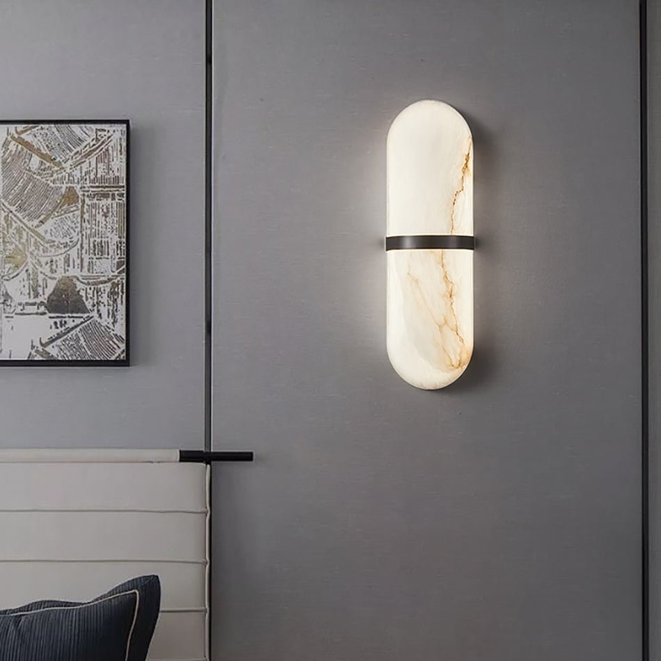 Vitheion Minimalist Alabaster Wall Light-Neutral Decor