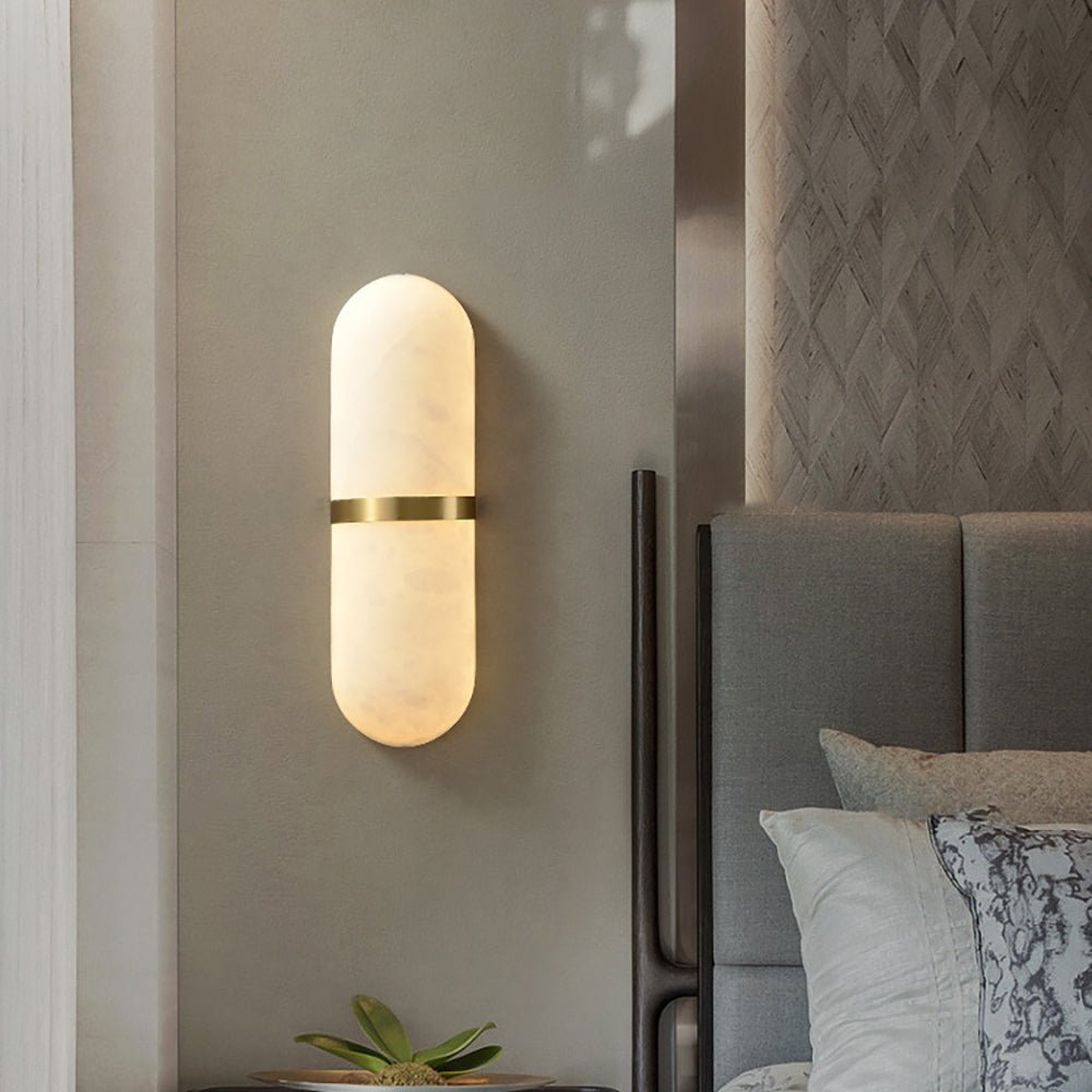 Vitheion Minimalist Alabaster Wall Light-Neutral Decor