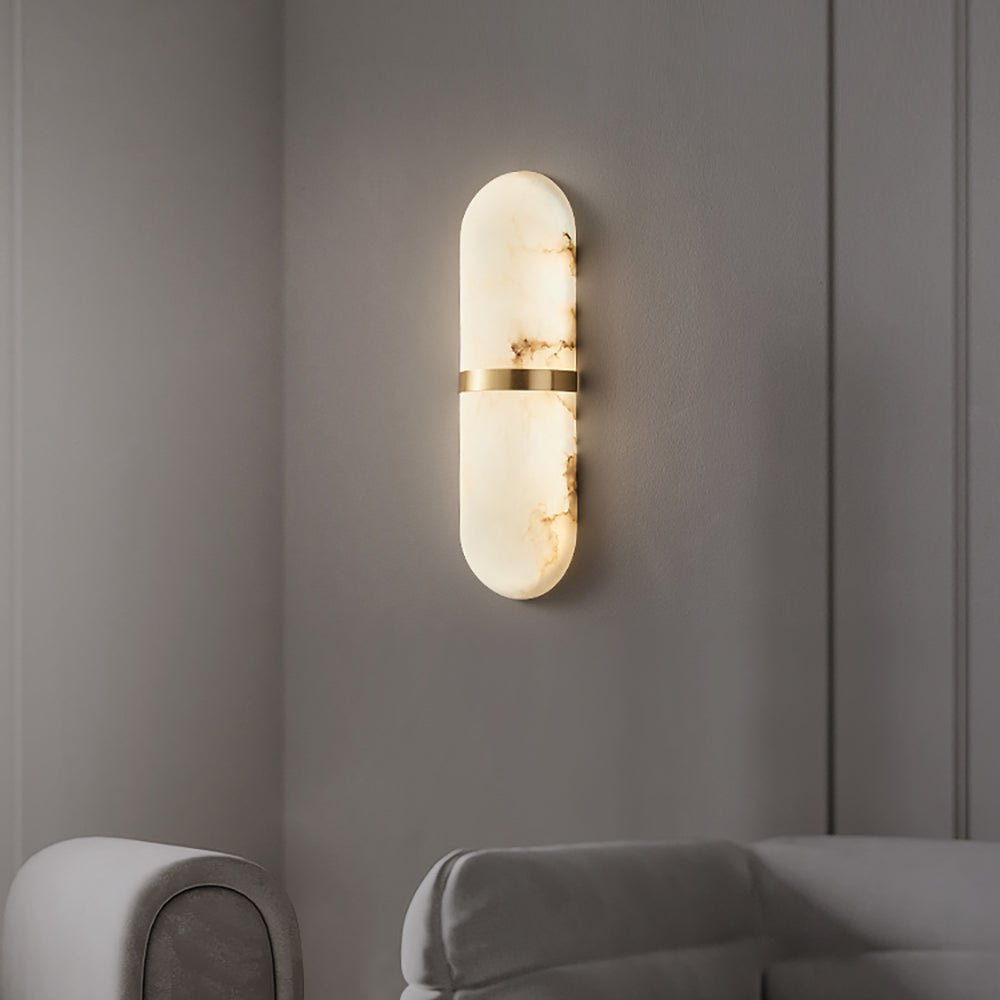 Vitheion Minimalist Alabaster Wall Light-Neutral Decor