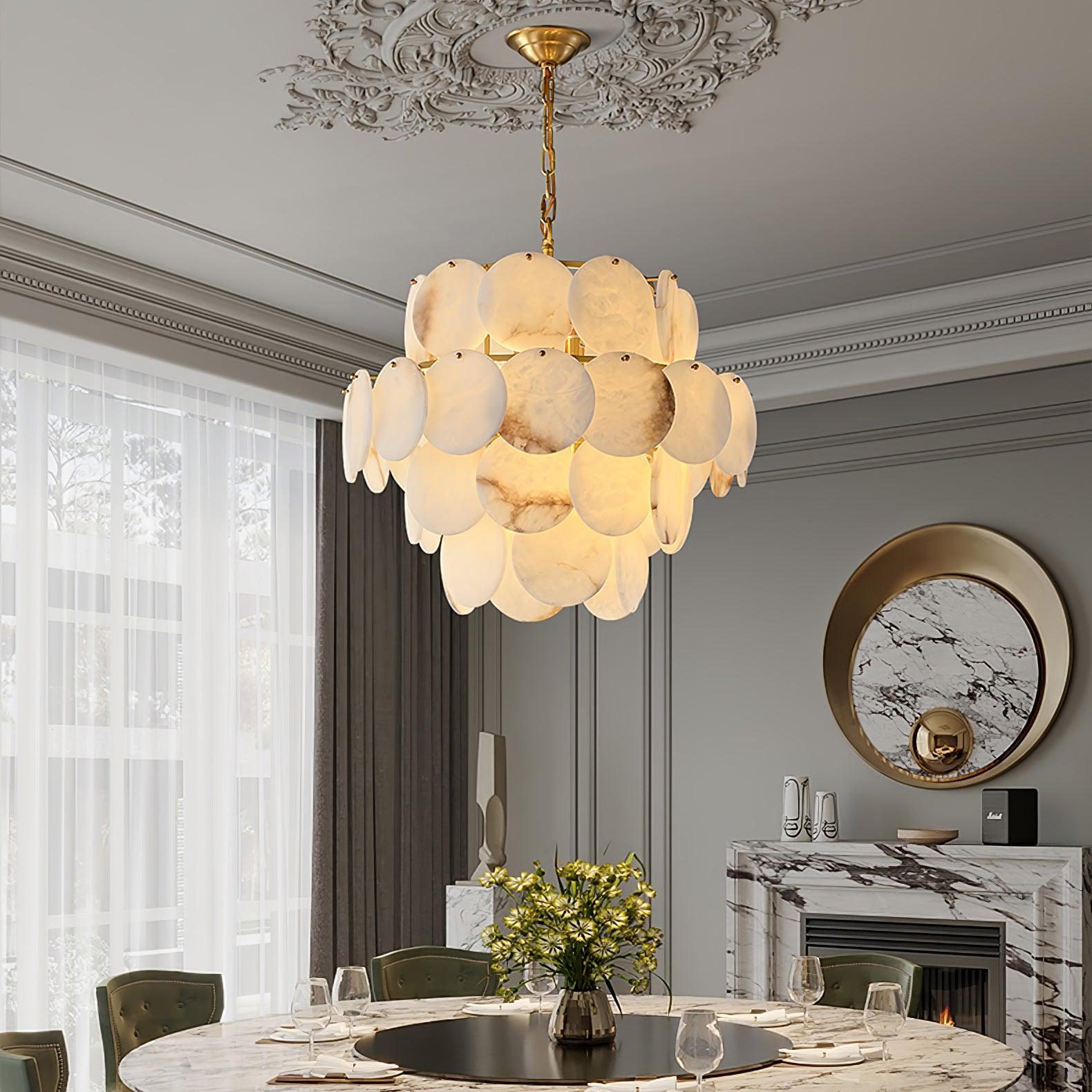 Corvyn Alabaster Chandelier-Neutral Decor