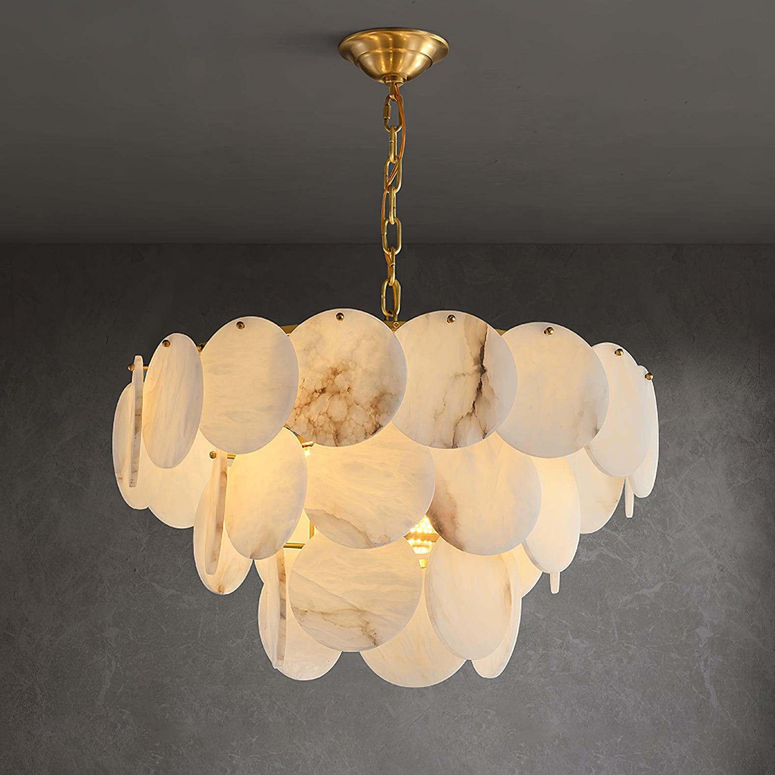 Corvyn Alabaster Chandelier-Neutral Decor
