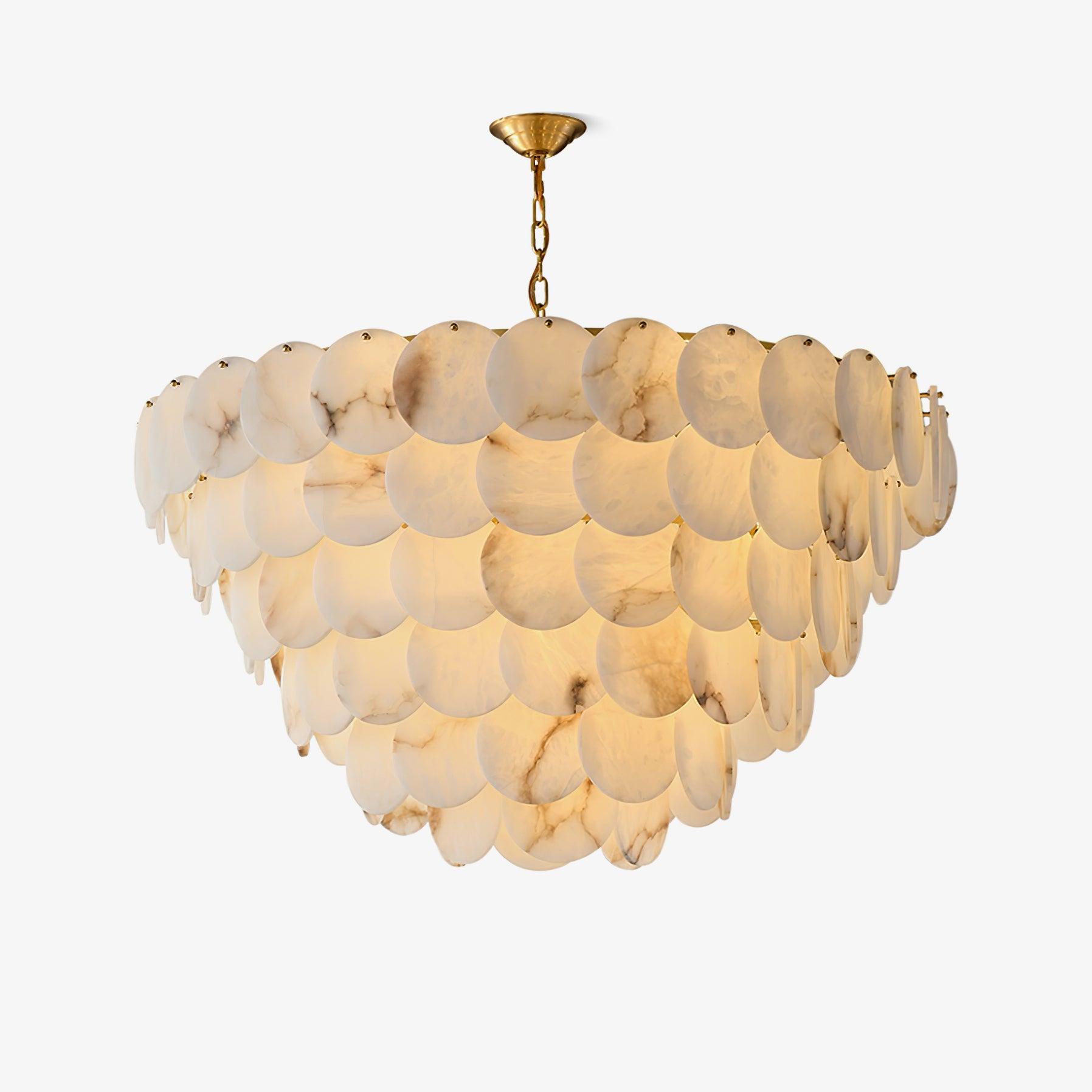 Corvyn Alabaster Chandelier-Neutral Decor