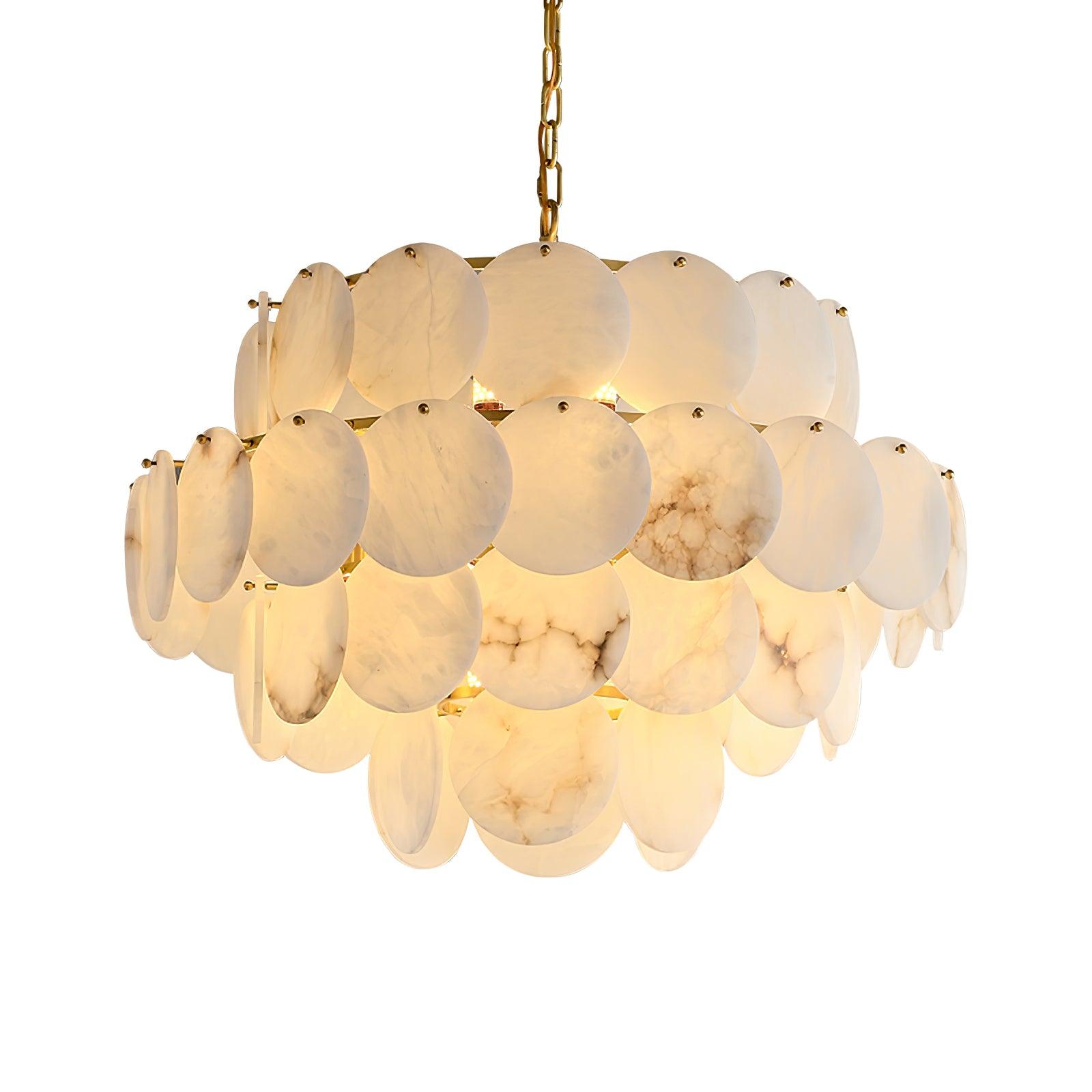 Corvyn Alabaster Chandelier-Neutral Decor