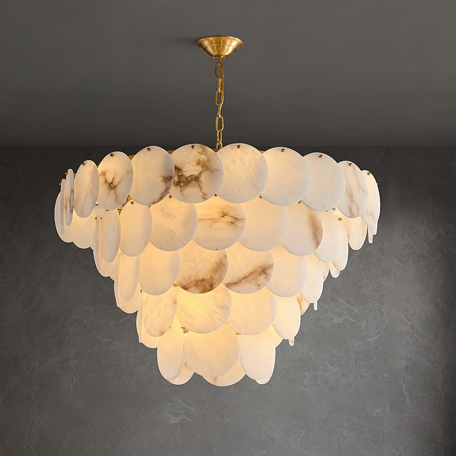 Corvyn Alabaster Chandelier-Neutral Decor