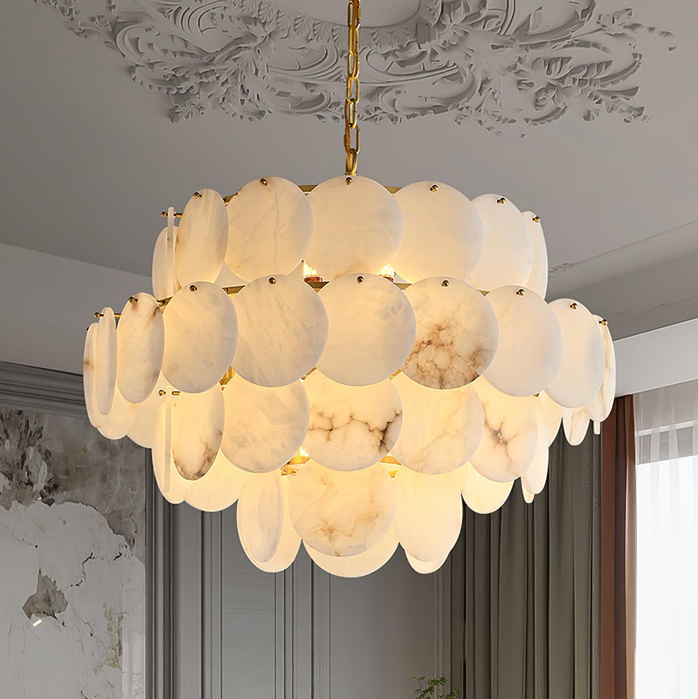 Corvyn Alabaster Chandelier-Neutral Decor