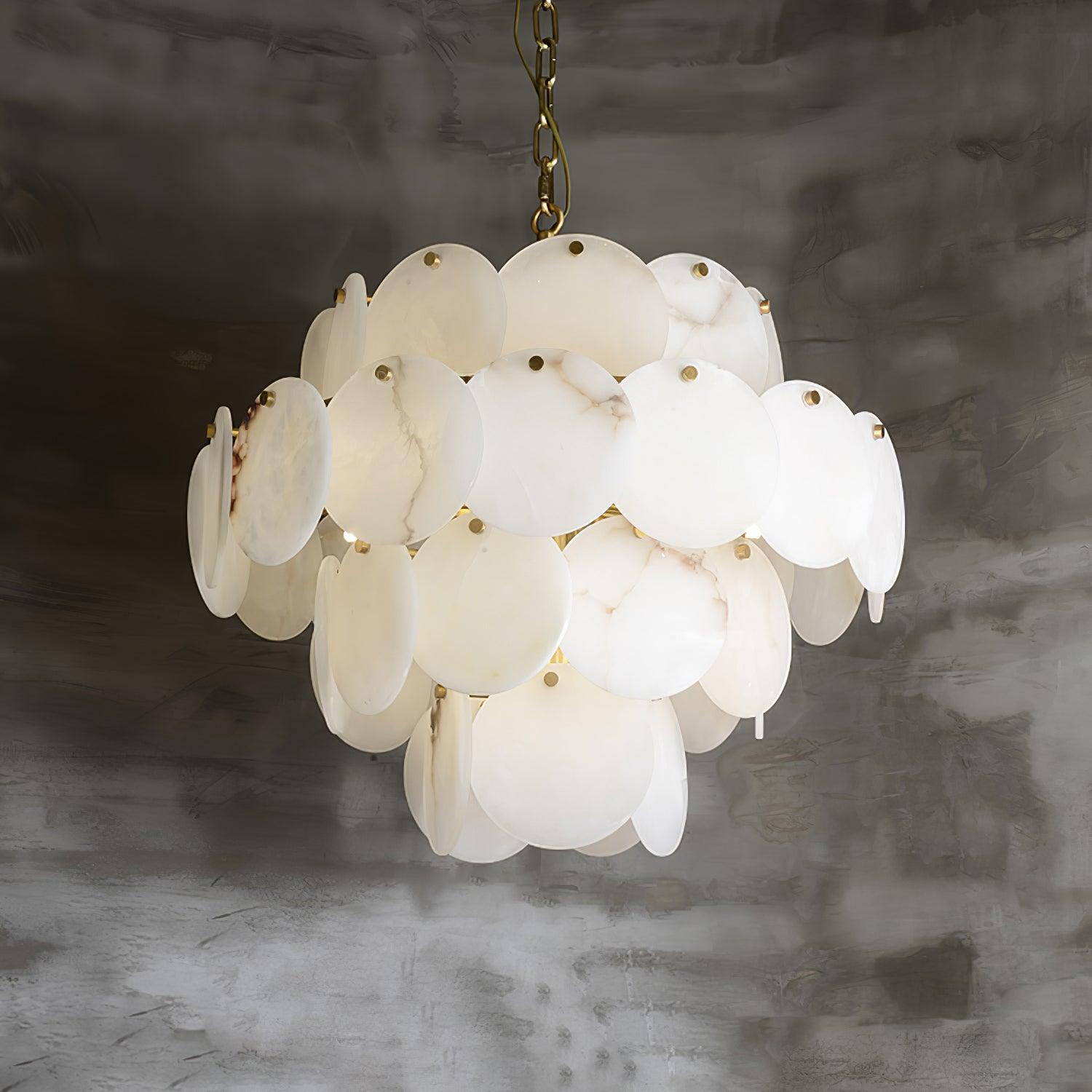Corvyn Alabaster Chandelier-Neutral Decor