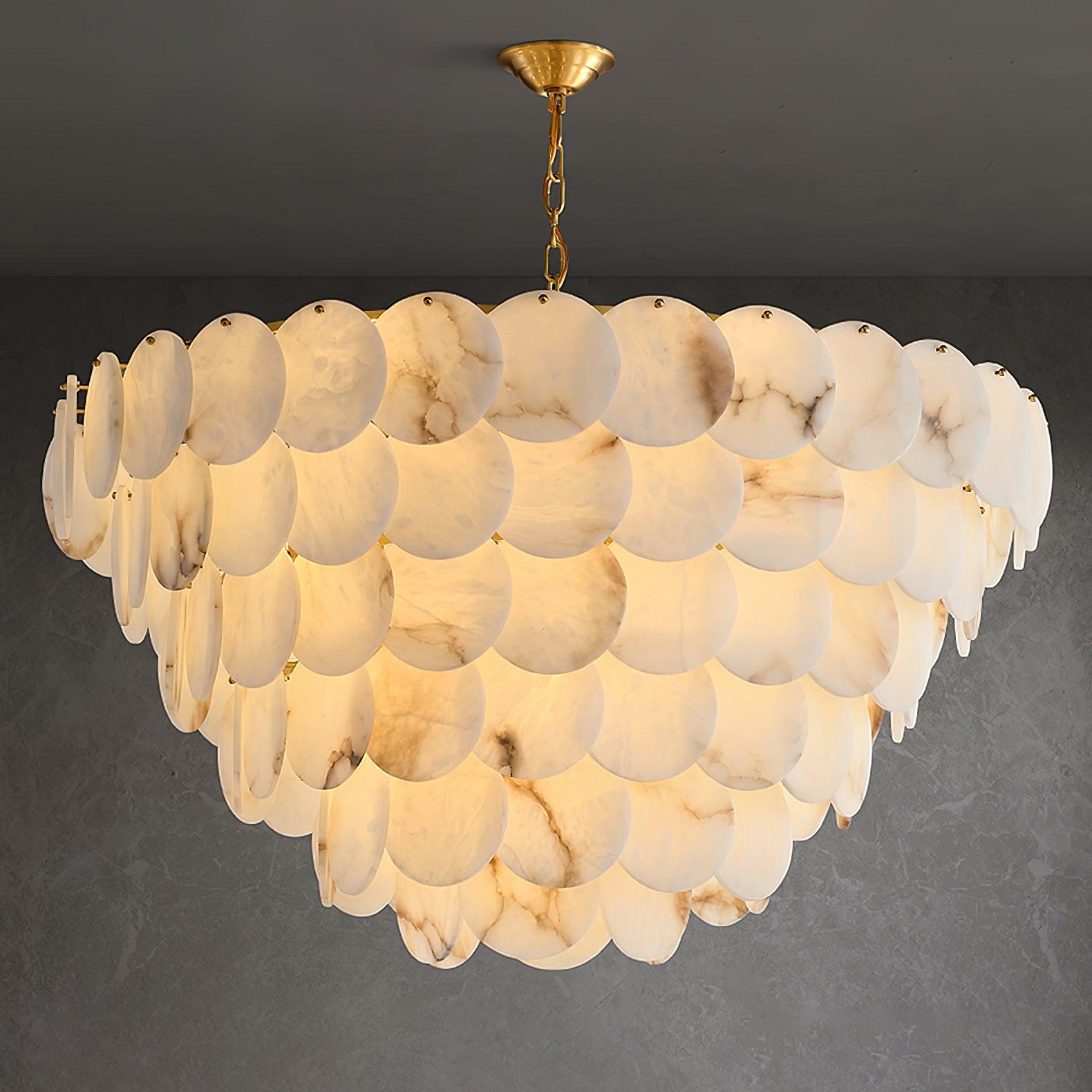 Corvyn Alabaster Chandelier-Neutral Decor
