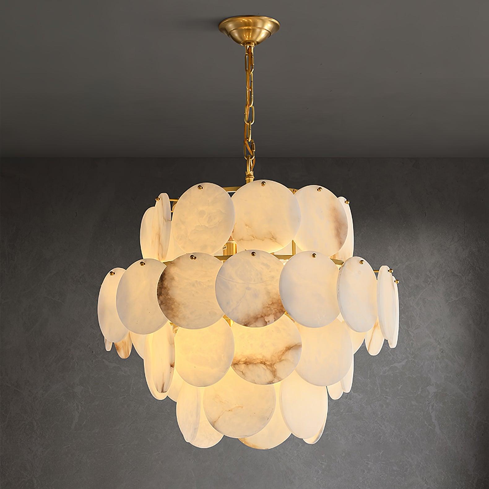 Corvyn Alabaster Chandelier-Neutral Decor