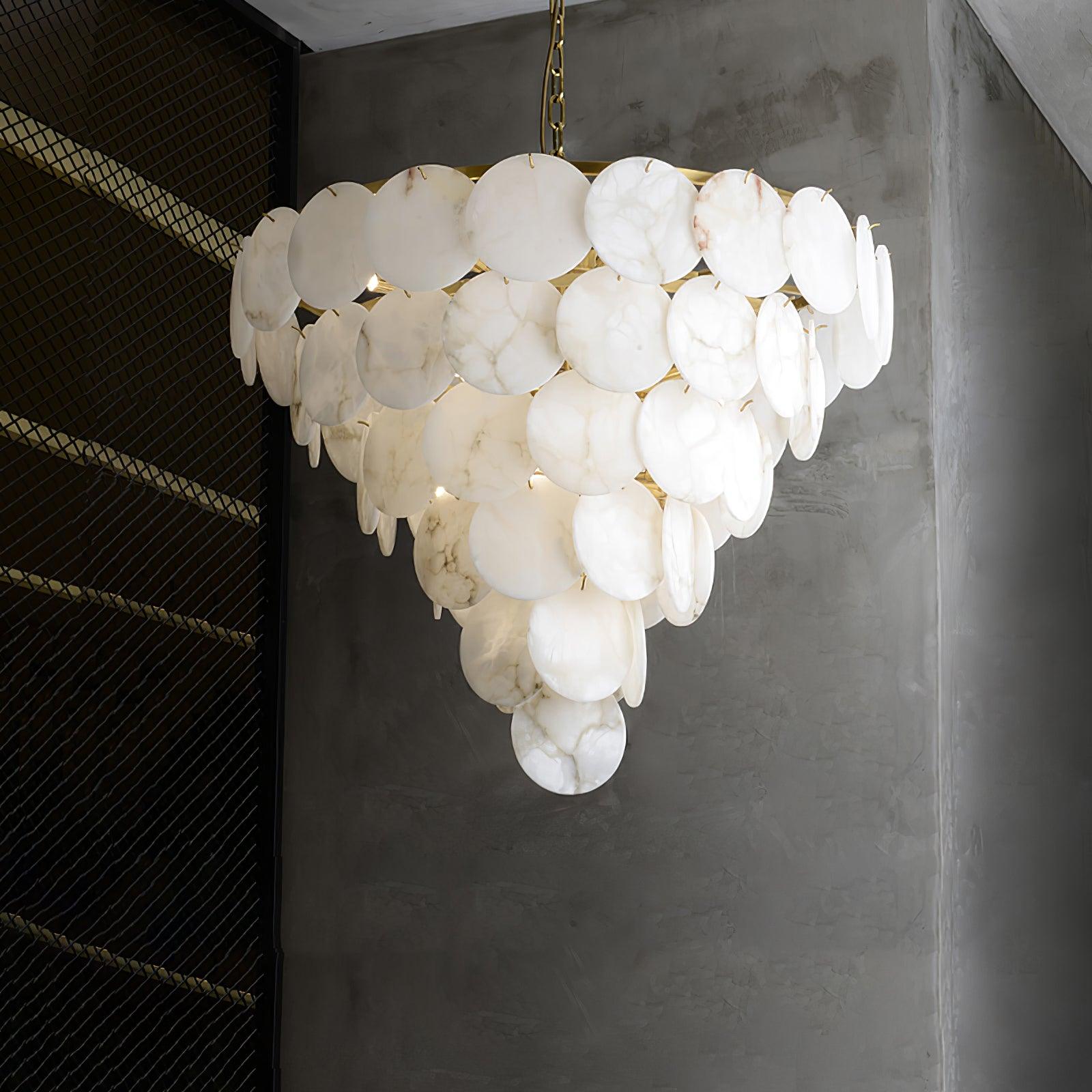 Corvyn Alabaster Chandelier-Neutral Decor