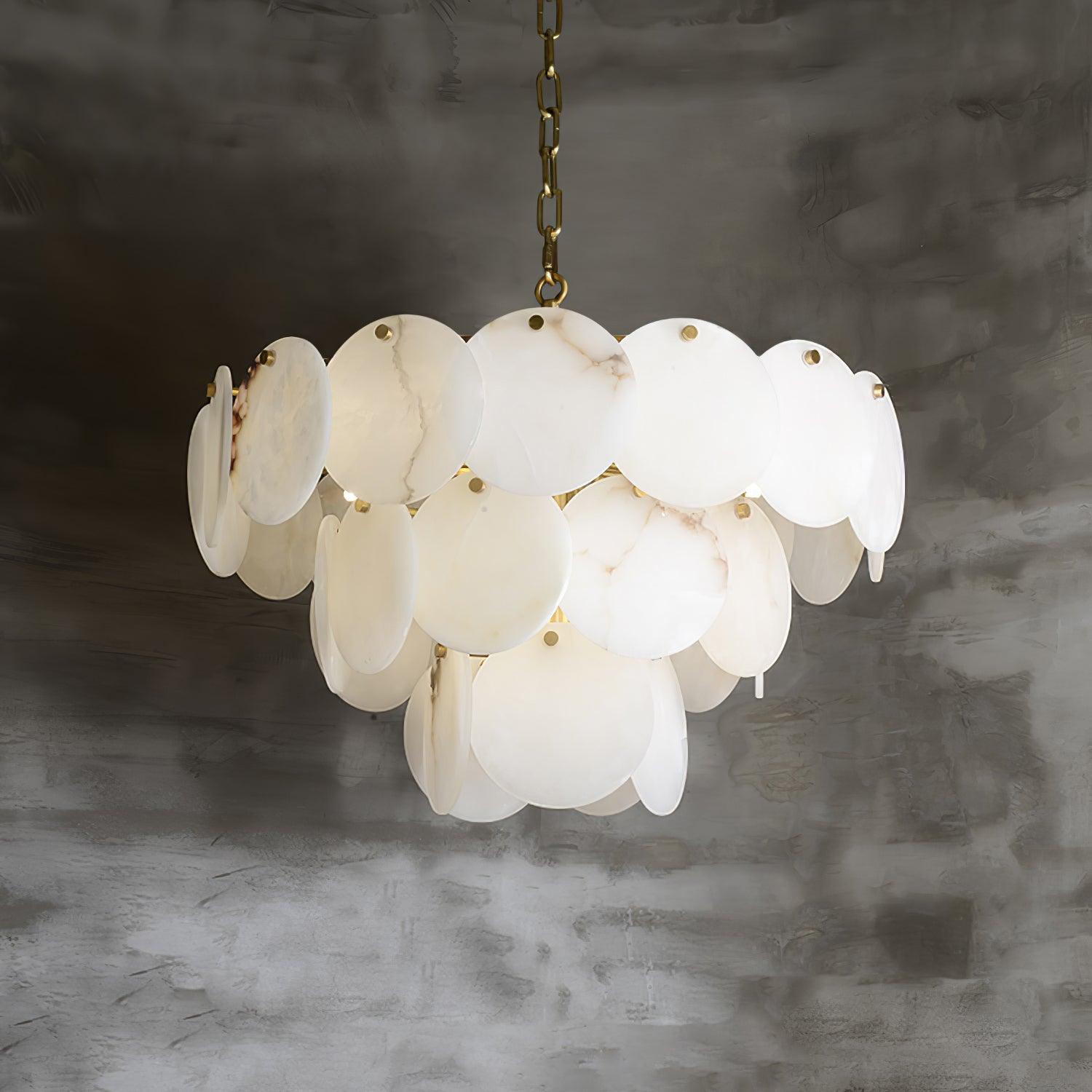 Corvyn Alabaster Chandelier-Neutral Decor