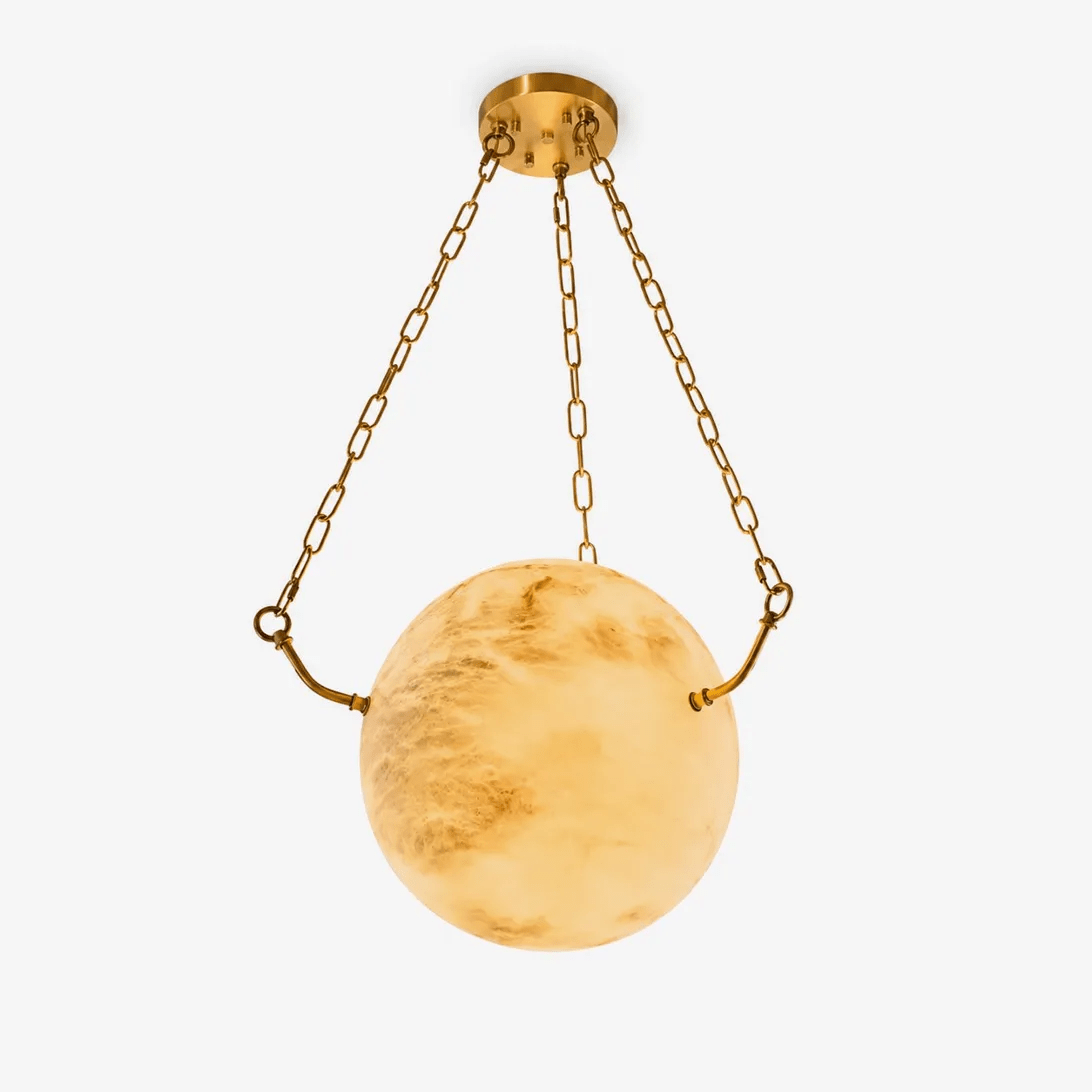 Alabaster Sphere Pendant Lamp-Neutral Decor