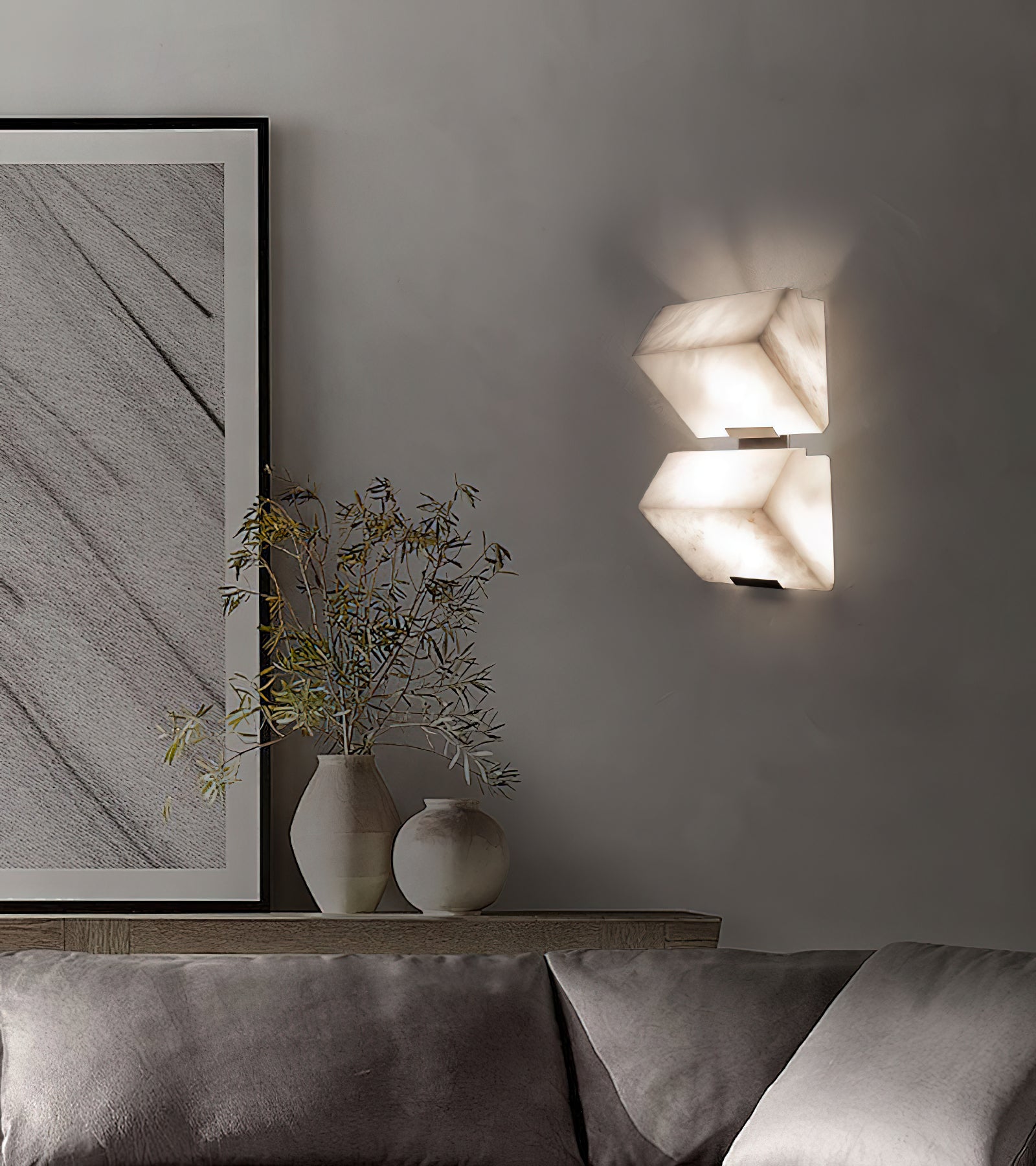 Qvistuvyn  Metal Alabaster Wall Lamp