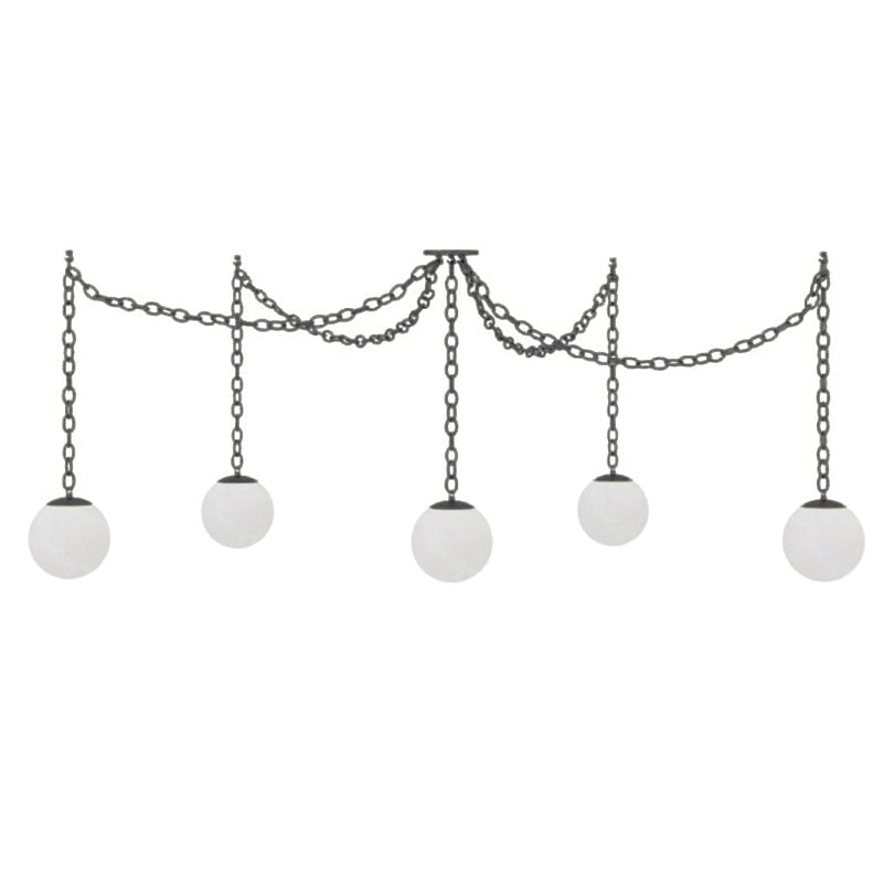 Full view of the 2-head swag pendant lamp.
