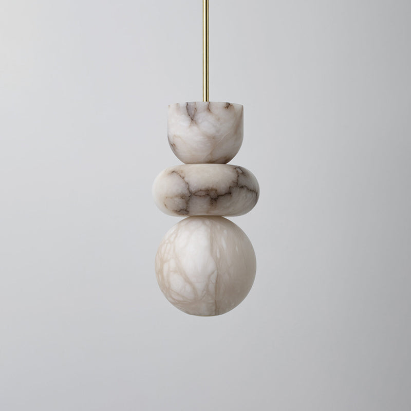 Lirex Modern Totem Alabaster Pendant Light-Neutral Decor