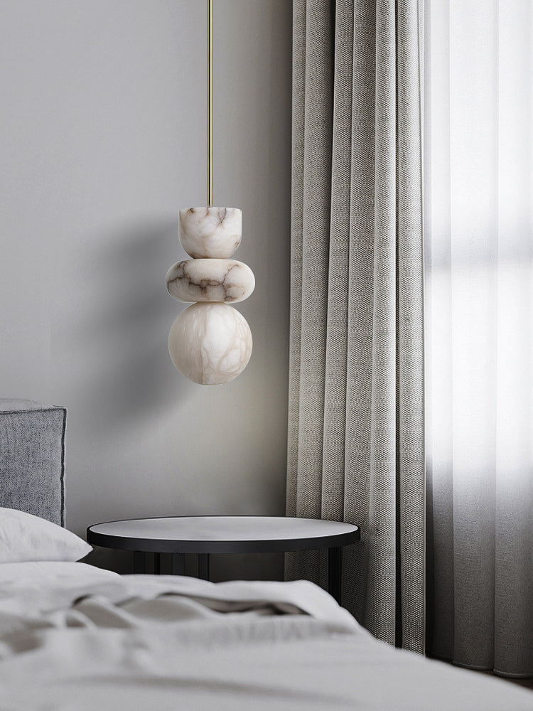 Lirex Modern Totem Alabaster Pendant Light-Neutral Decor
