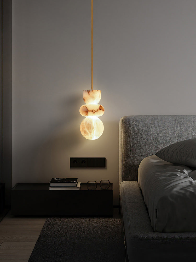 Lirex Modern Totem Alabaster Pendant Light-Neutral Decor
