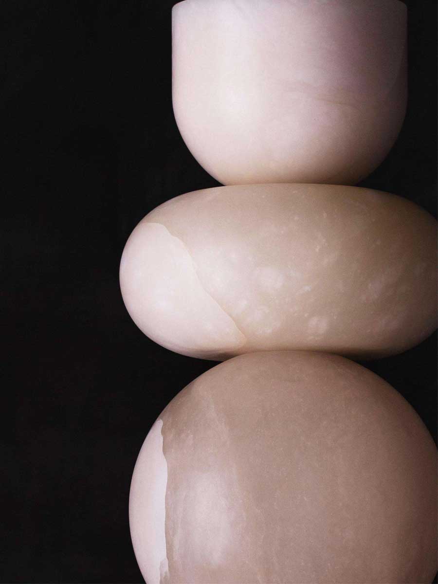 Lirex Modern Totem Alabaster Pendant Light-Neutral Decor