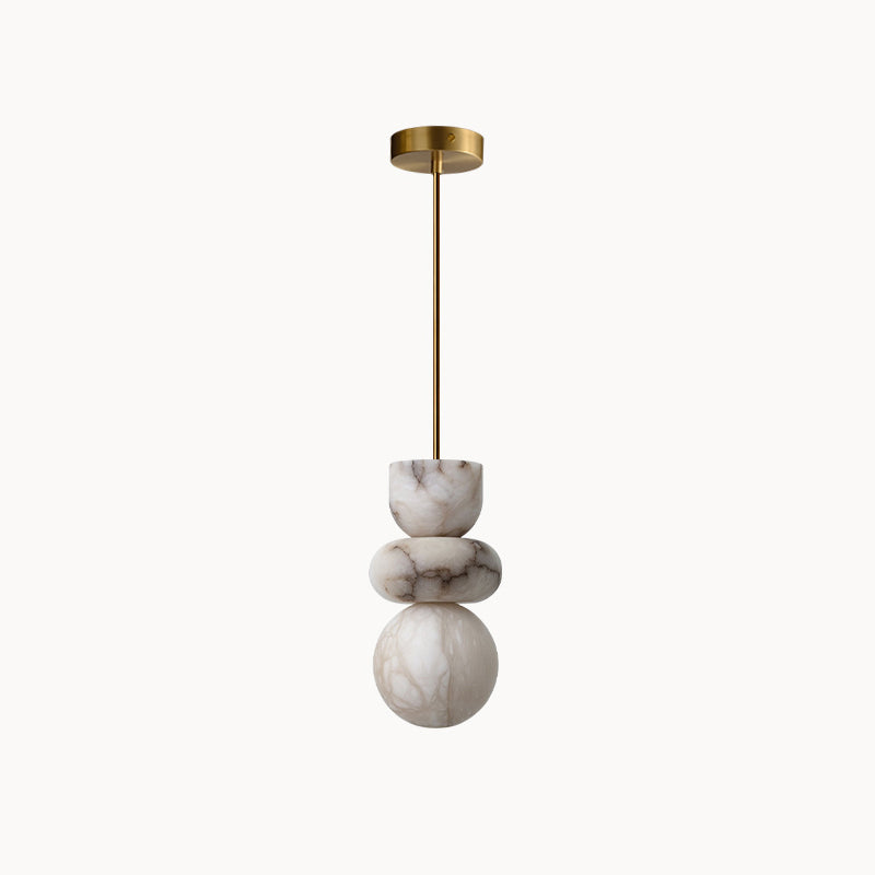 Lirex Modern Totem Alabaster Pendant Light-Neutral Decor