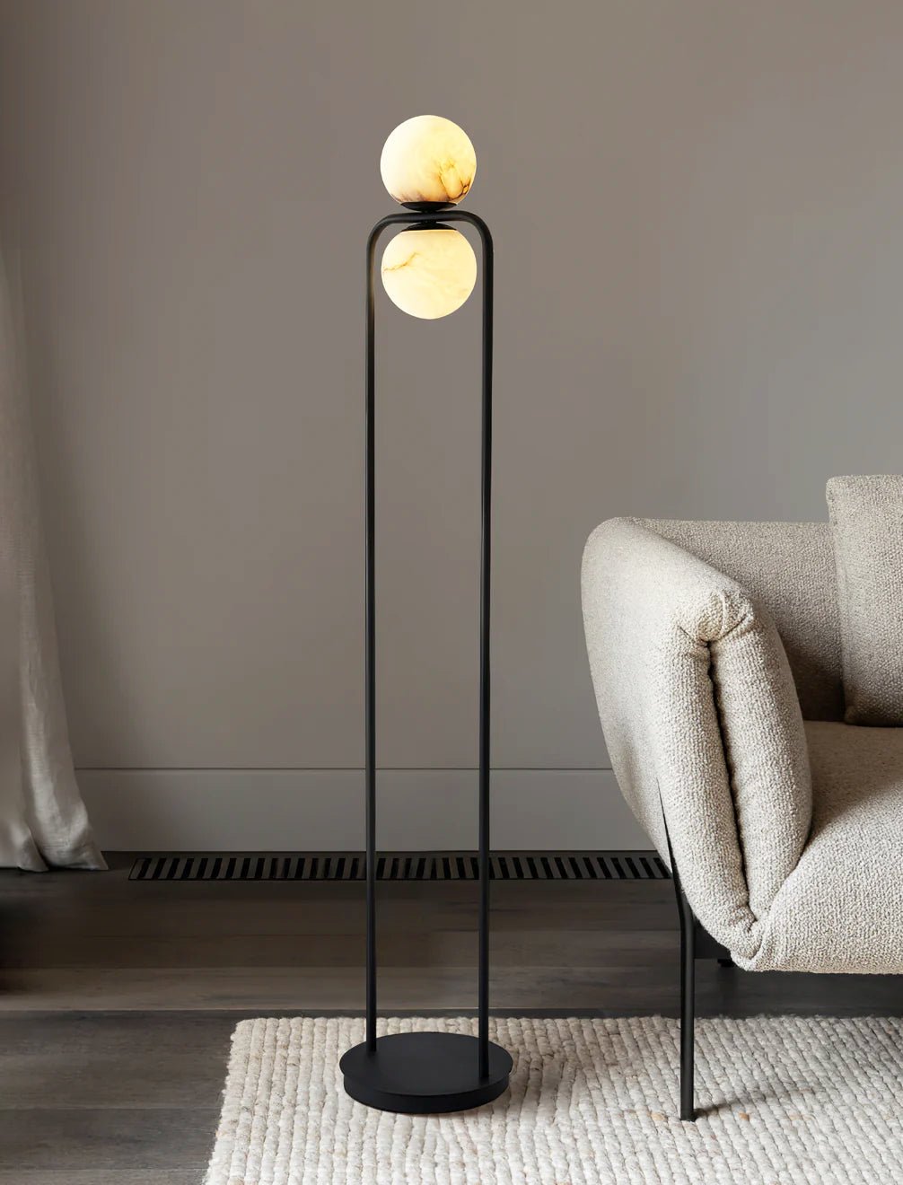 Callista Minimalist Alabaster Floor Lamp-Neutral Decor