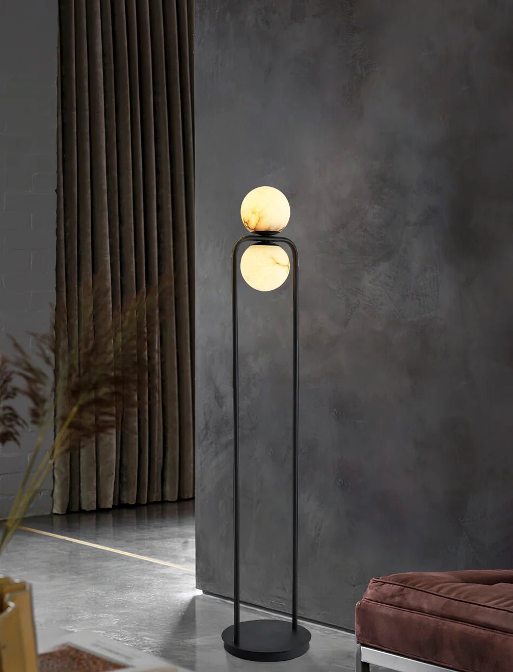 Callista Minimalist Alabaster Floor Lamp-Neutral Decor