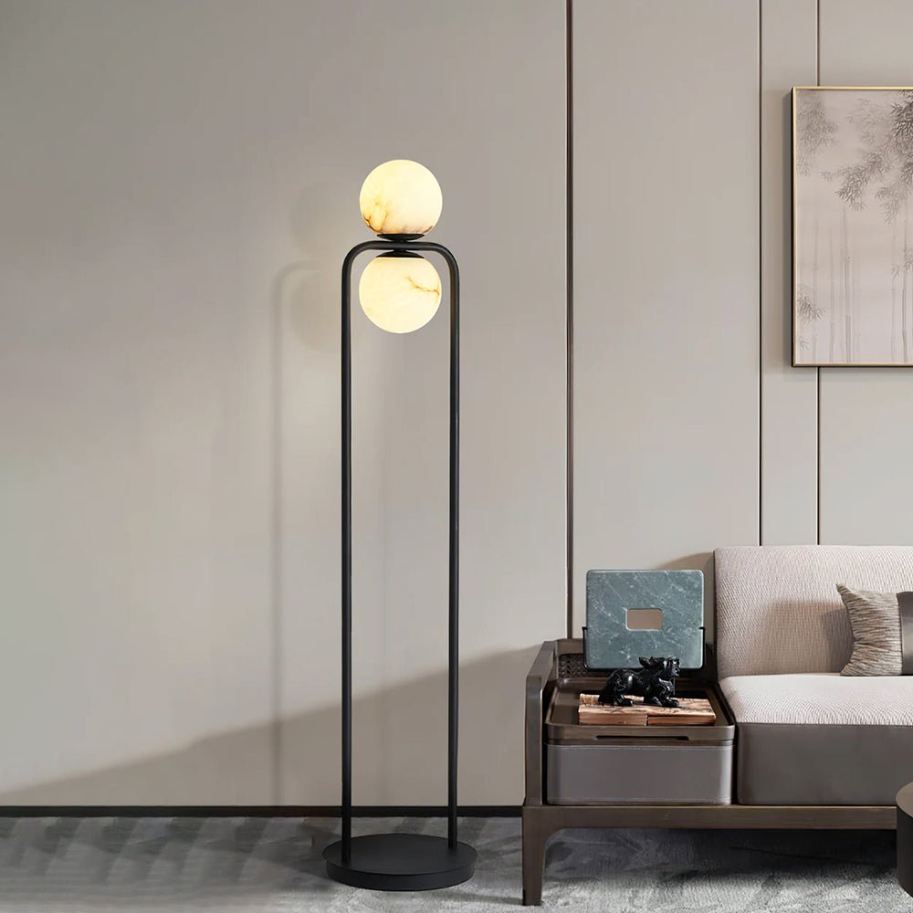 Callista Minimalist Alabaster Floor Lamp-Neutral Decor